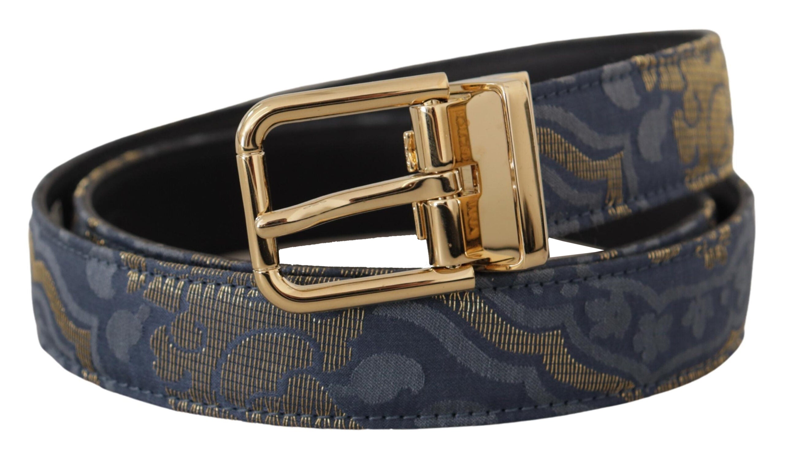 Dolce & Gabbana Κομψή δερμάτινη ζώνη Navy Blue