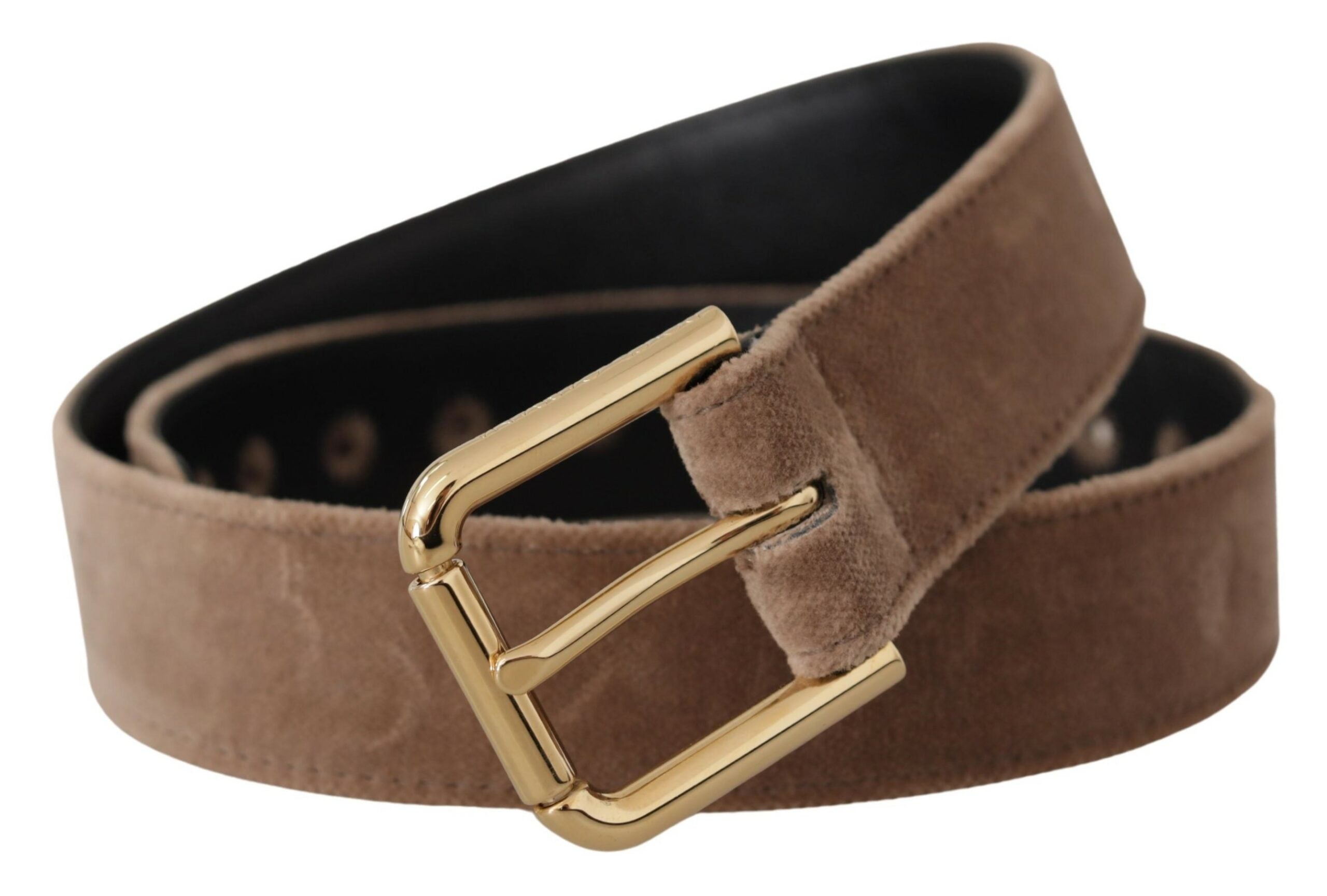 Dolce & Gabbana Elegant Velvet Logo Buckle Belt