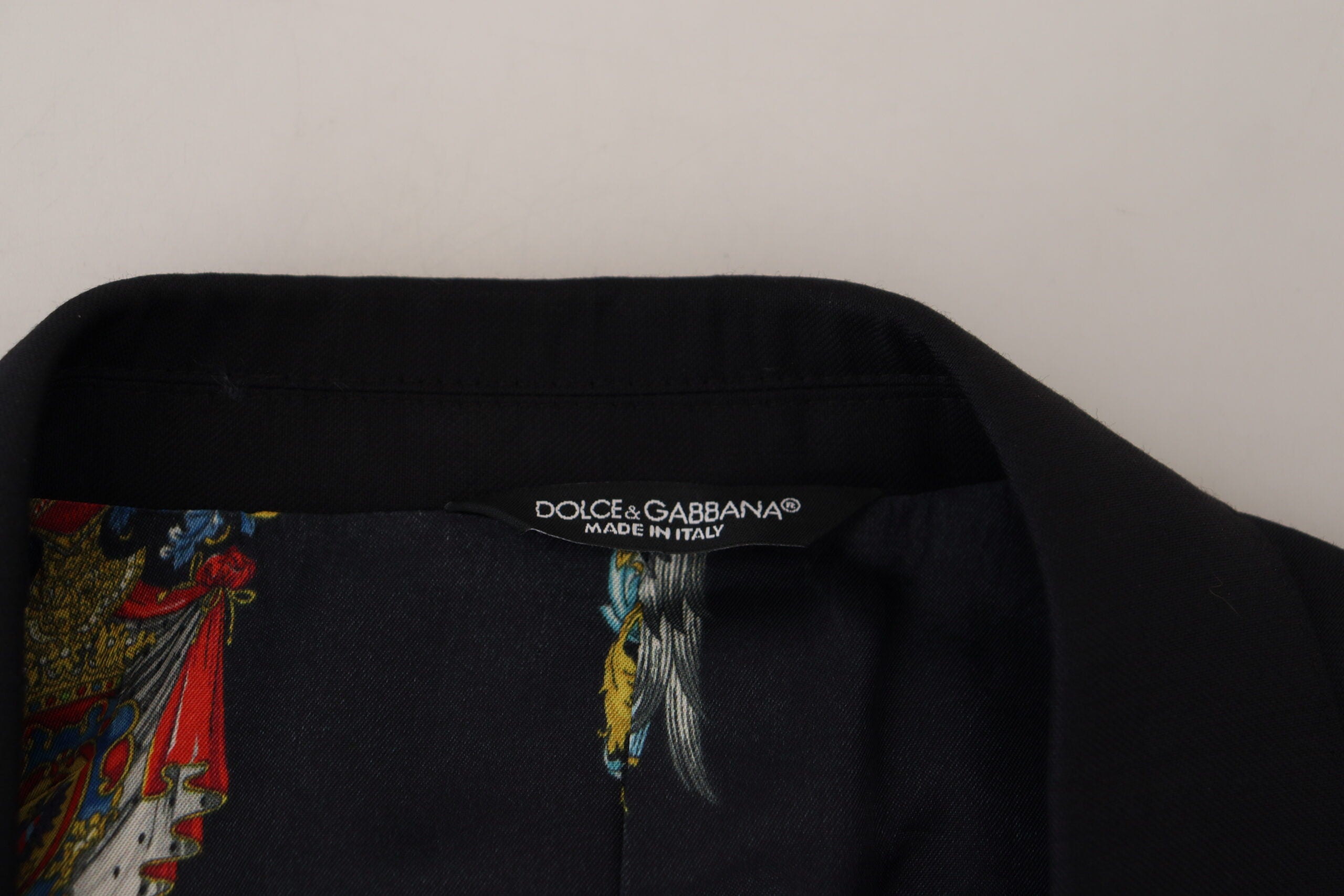 Dolce &amp; Gabbana Elegant Black Martini Wool Blazer