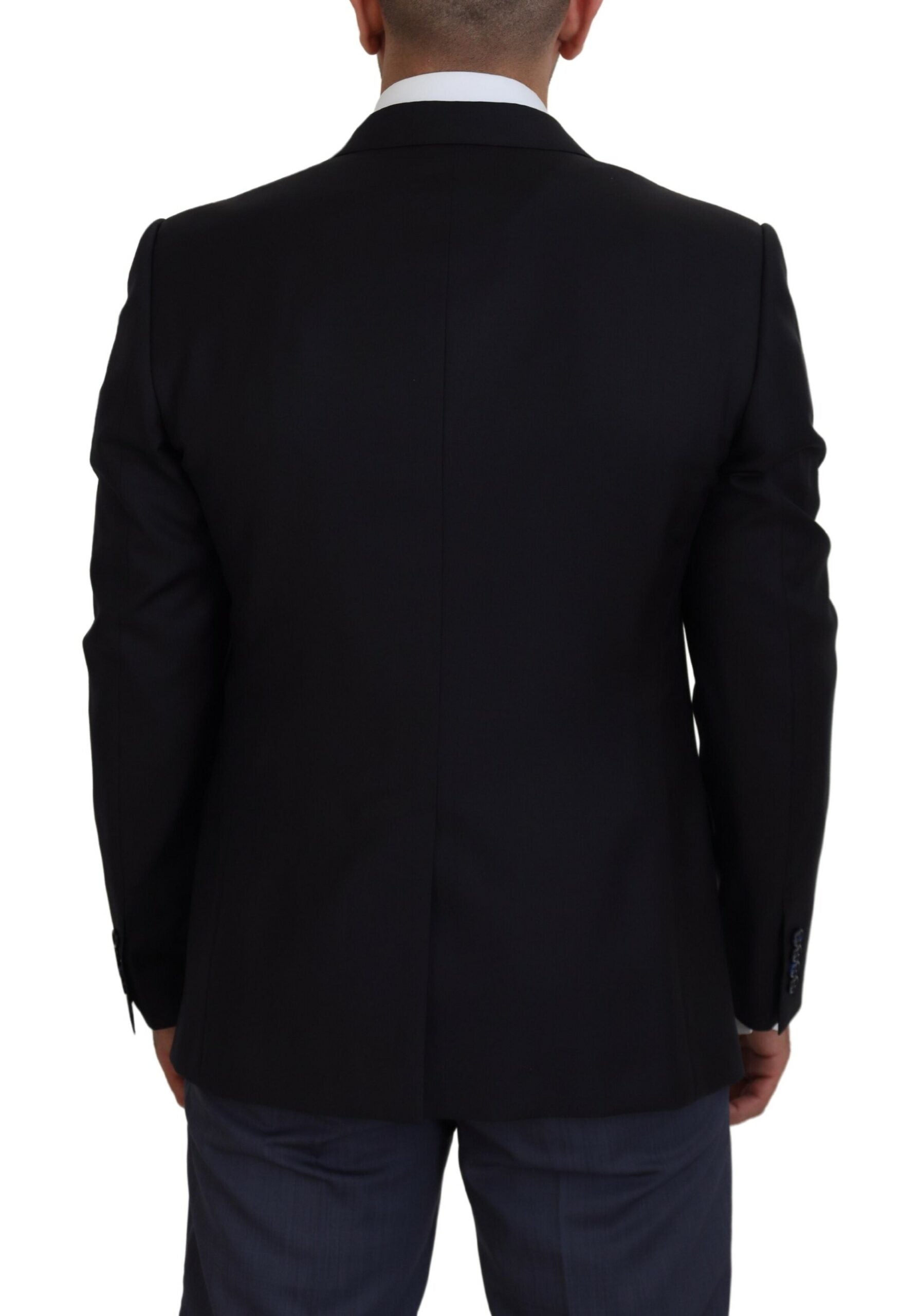 Dolce &amp; Gabbana Elegant Dark Blue Martini Blazer