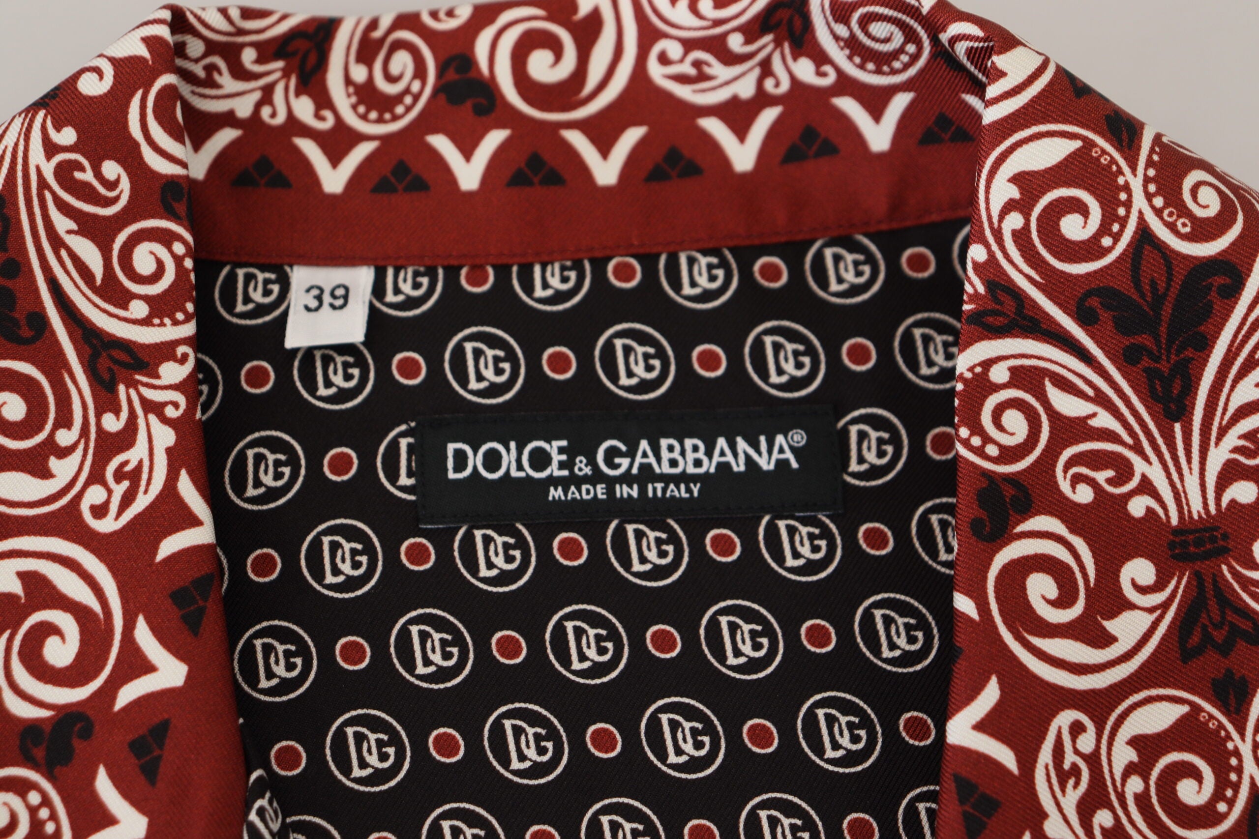 Κομψό πολύχρωμο μεταξωτό casual πουκάμισο Dolce &amp; Gabbana