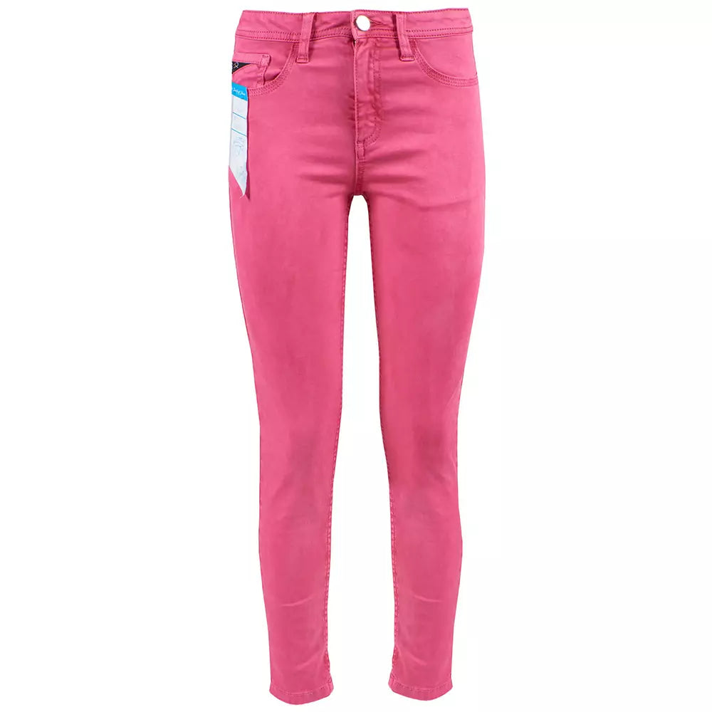 Yes Zee Chic Fuchsia Skinny Jeans με Mini Slits