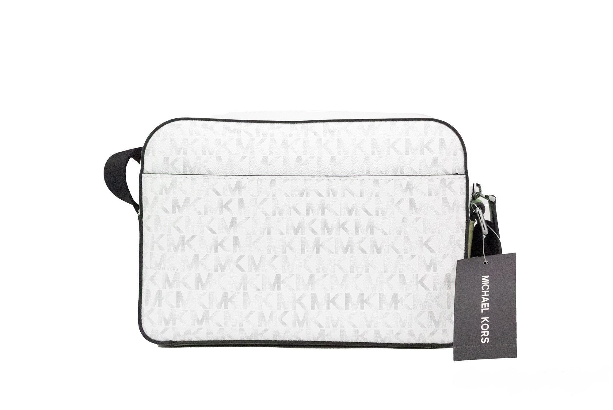 Michael Kors Cooper Small Bright White Palm Signature PVC Utility Crossbody τσάντα