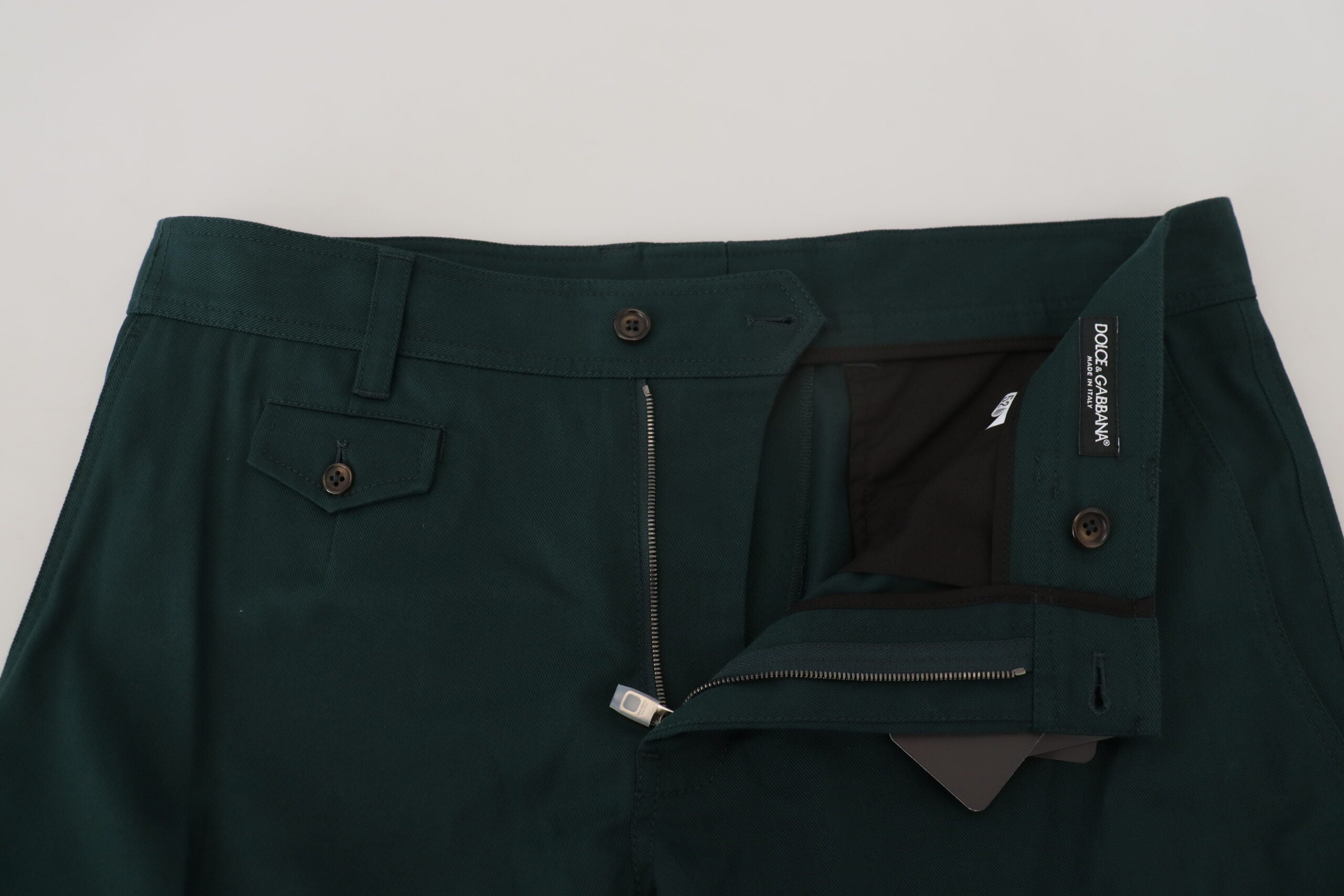 Dolce &amp; Gabbana Elegant Green Slim Fit Cargo Jeans