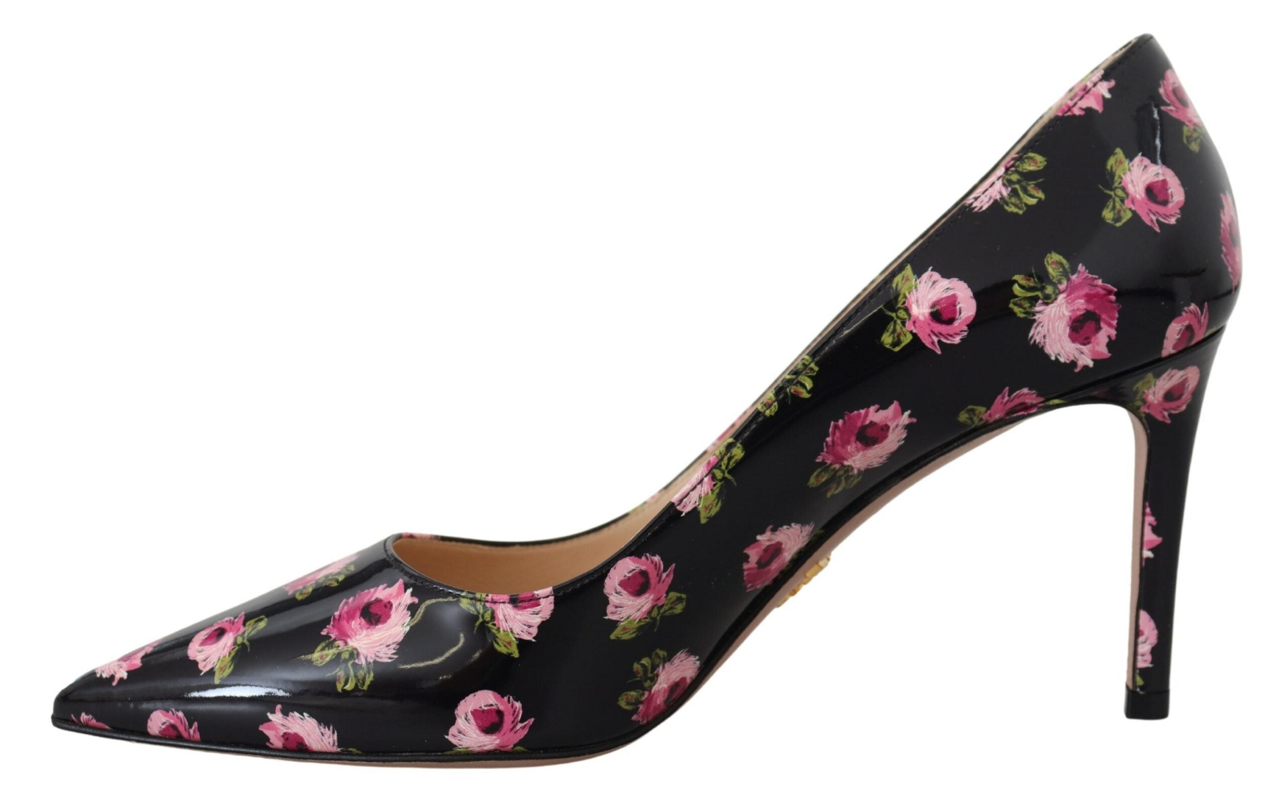 Δερμάτινες αντλίες Prada Elegant Floral Print