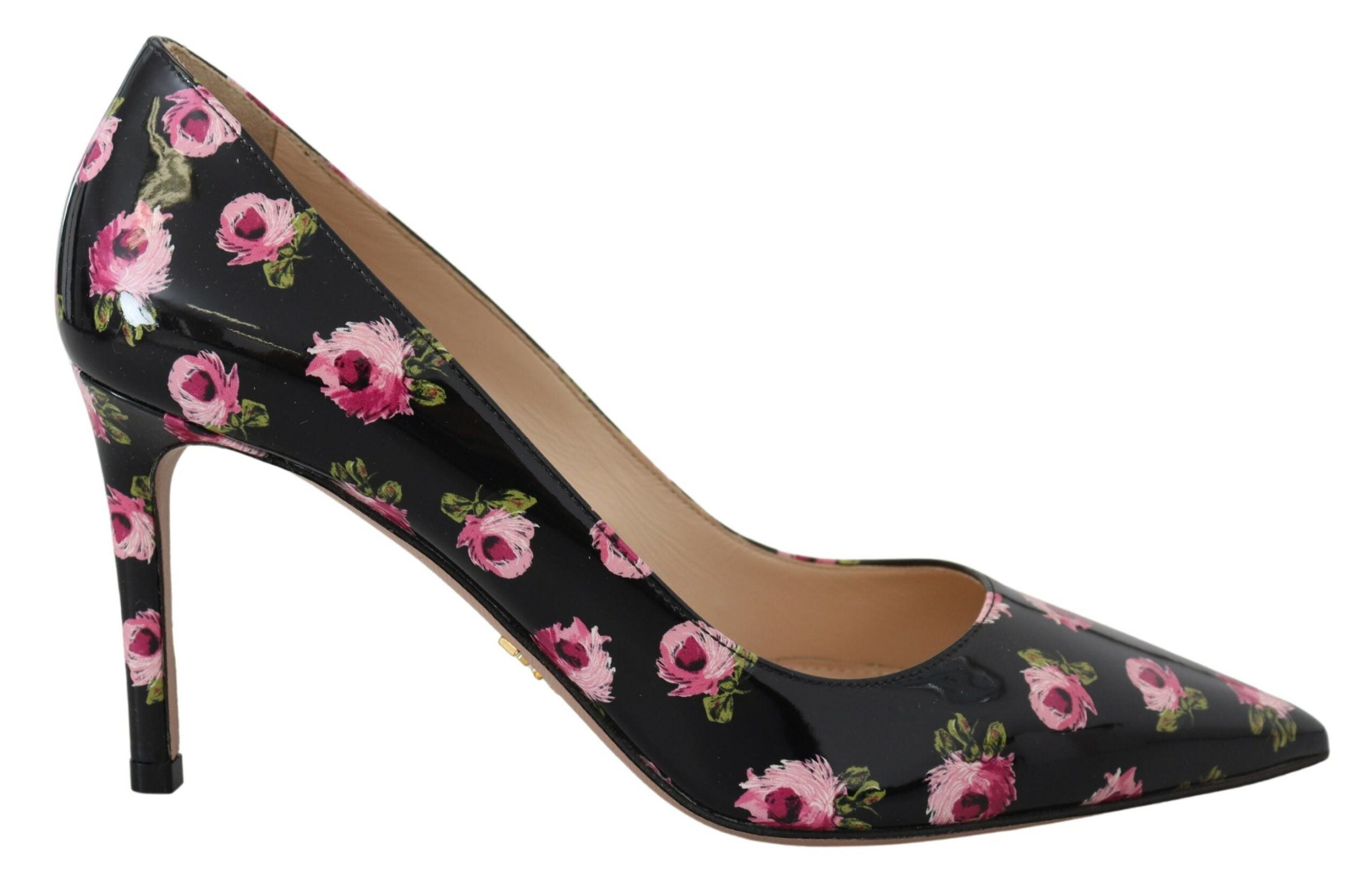 Δερμάτινες αντλίες Prada Elegant Floral Print