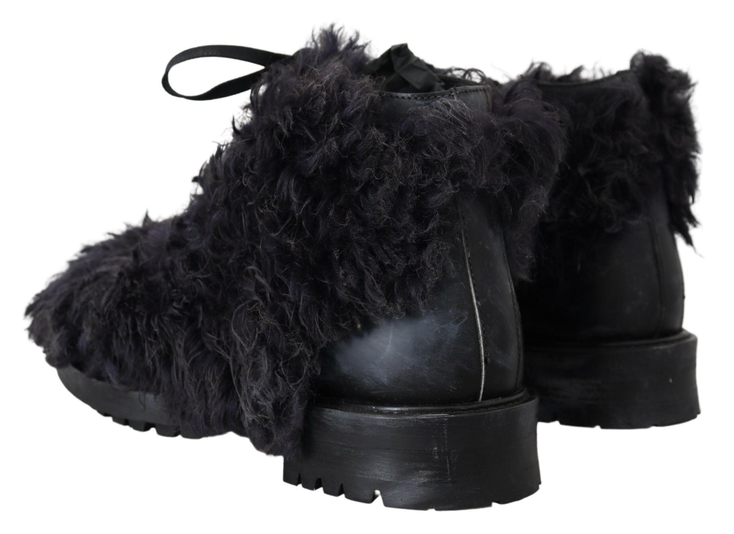 Μποτάκια Dolce &amp; Gabbana Μαύρα Δερμάτινα Shearling