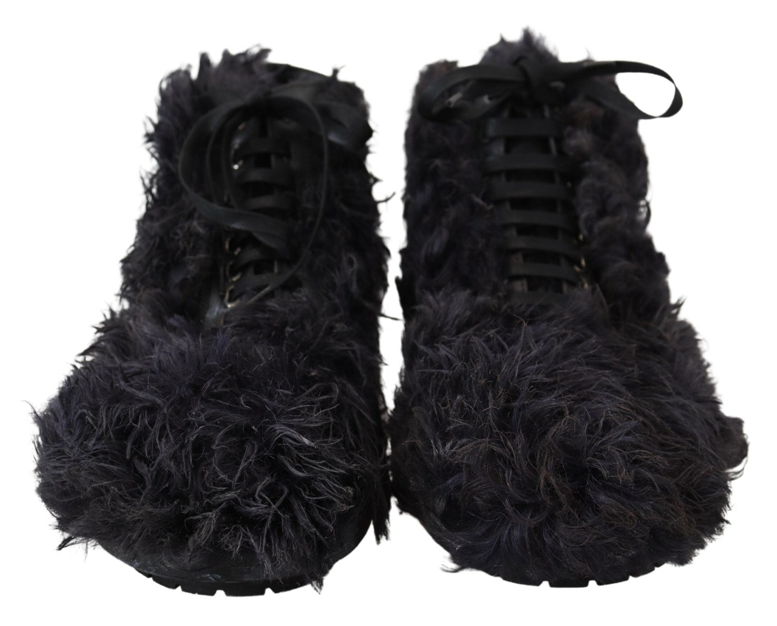 Μποτάκια Dolce &amp; Gabbana Μαύρα Δερμάτινα Shearling