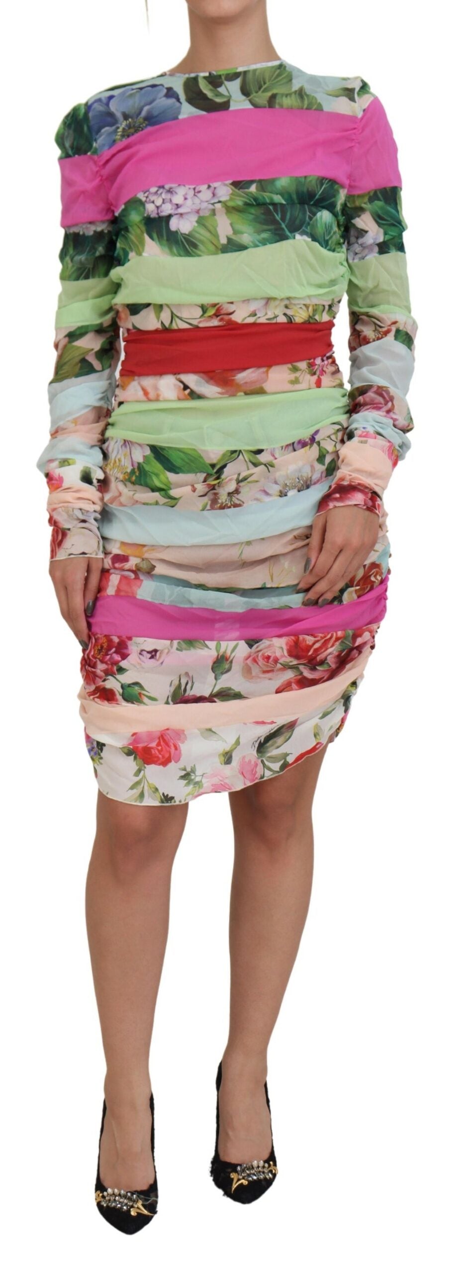 Φόρεμα Dolce &amp; Gabbana Floral Sheath Bodycon Μεταξωτό φόρεμα