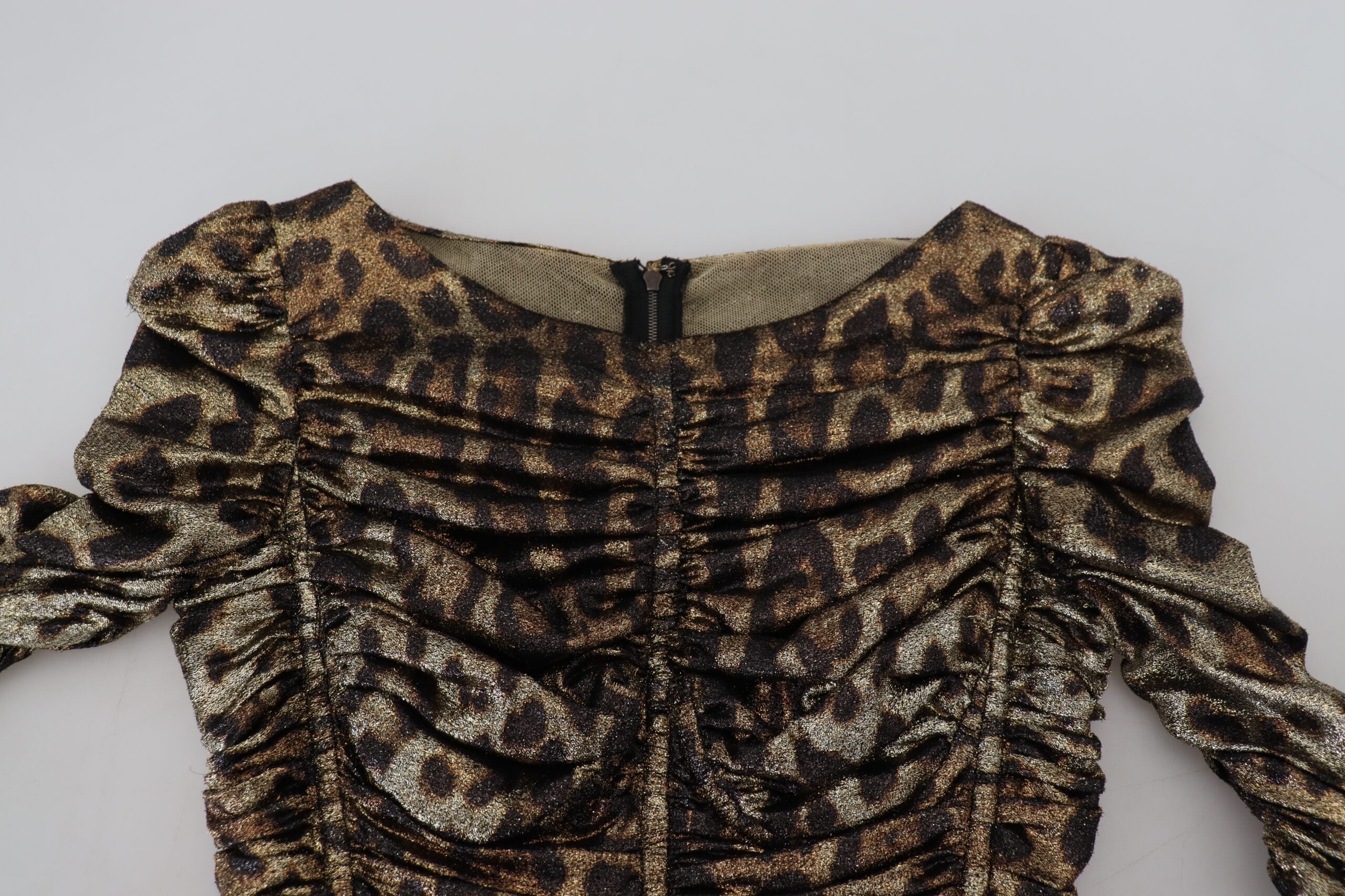 Dolce &amp; Gabbana Κομψό Leopard Print Midi Bodycon φόρεμα