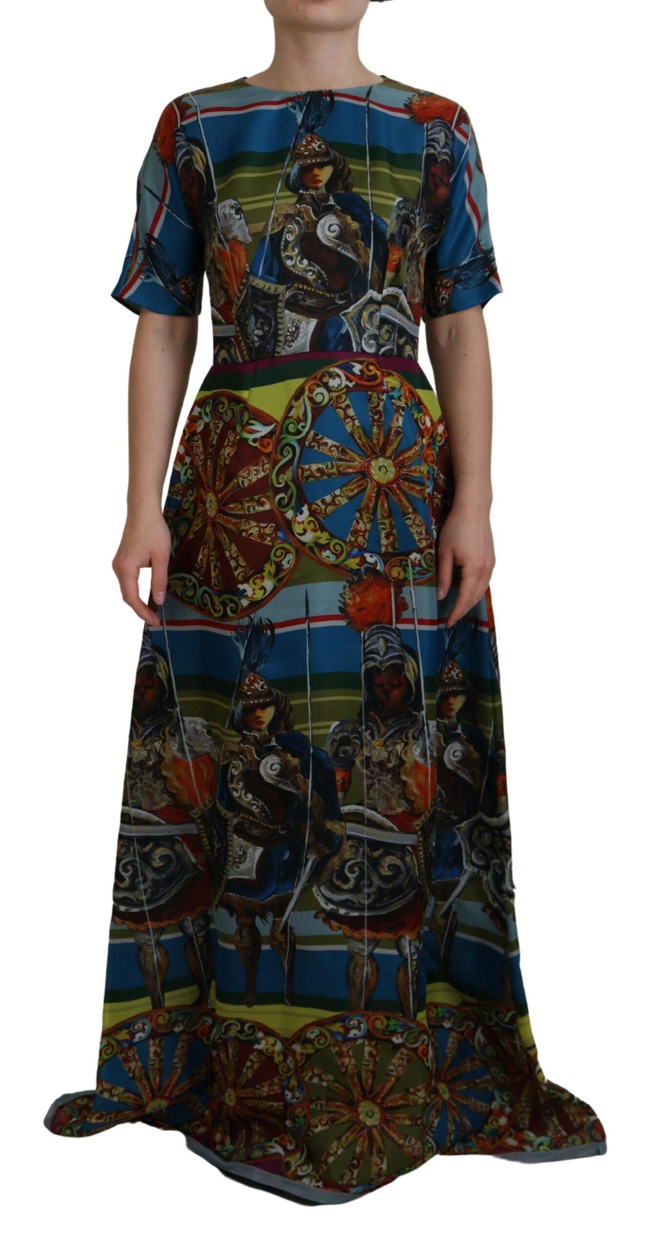 Dolce & Gabbana Sicilian Elegance Long Silk Dress