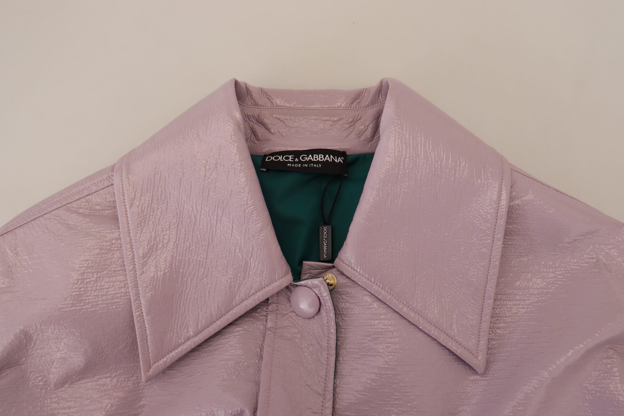 Dolce &amp; Gabbana Chic Purple Cropped Jacket - A Style Statement