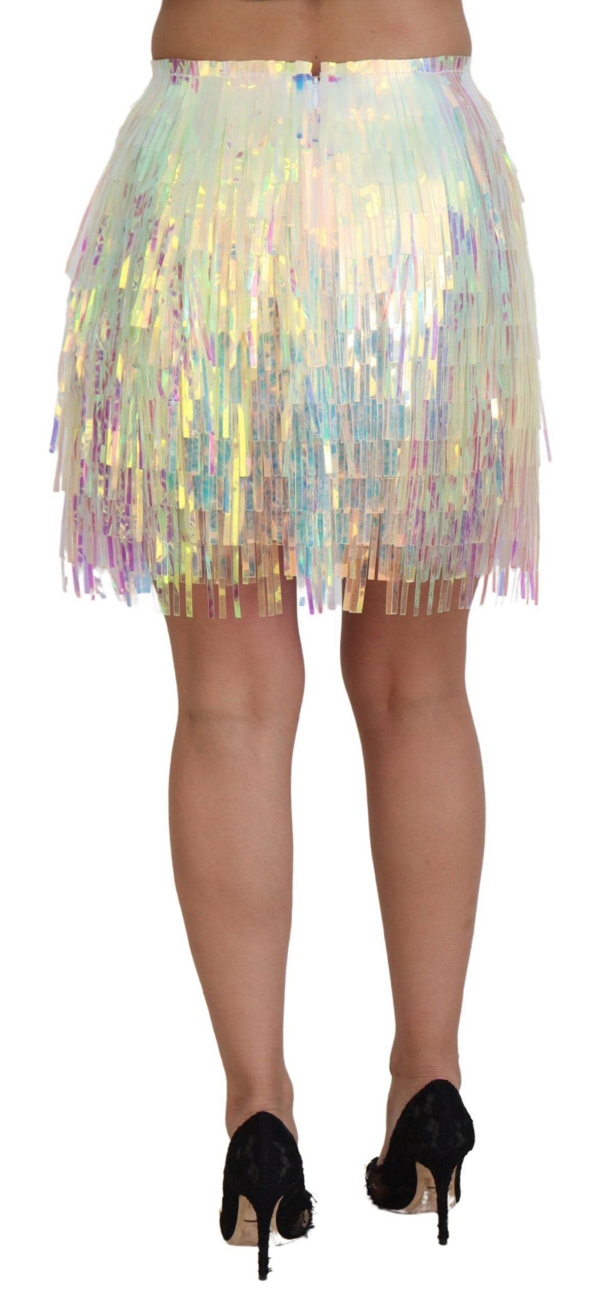 Μίνι φούστα Dolce &amp; Gabbana Iridescent Fringe Mid Waist