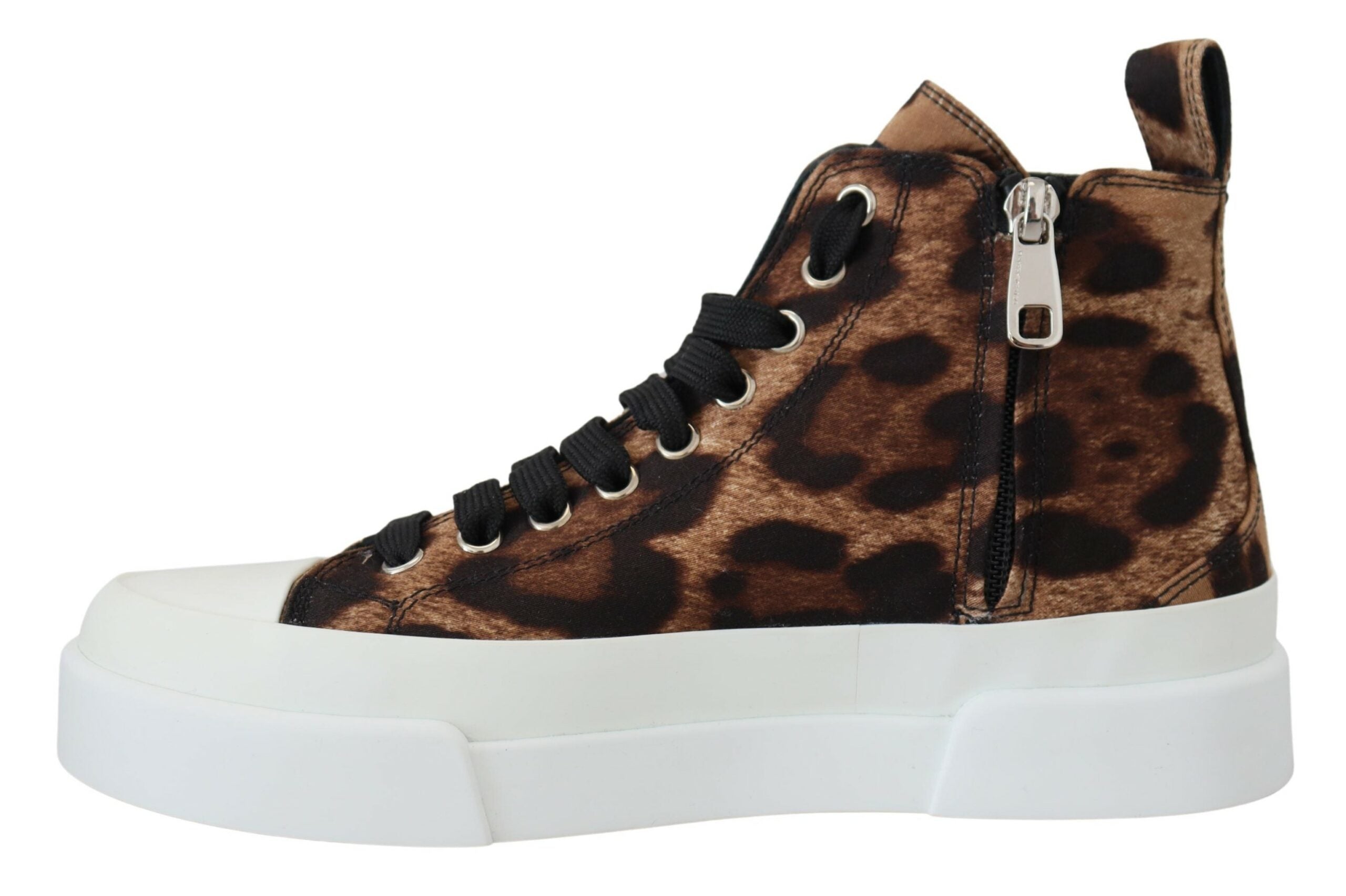 Dolce &amp; Gabbana Exquisite Leopard Print Mid-Top Sneakers