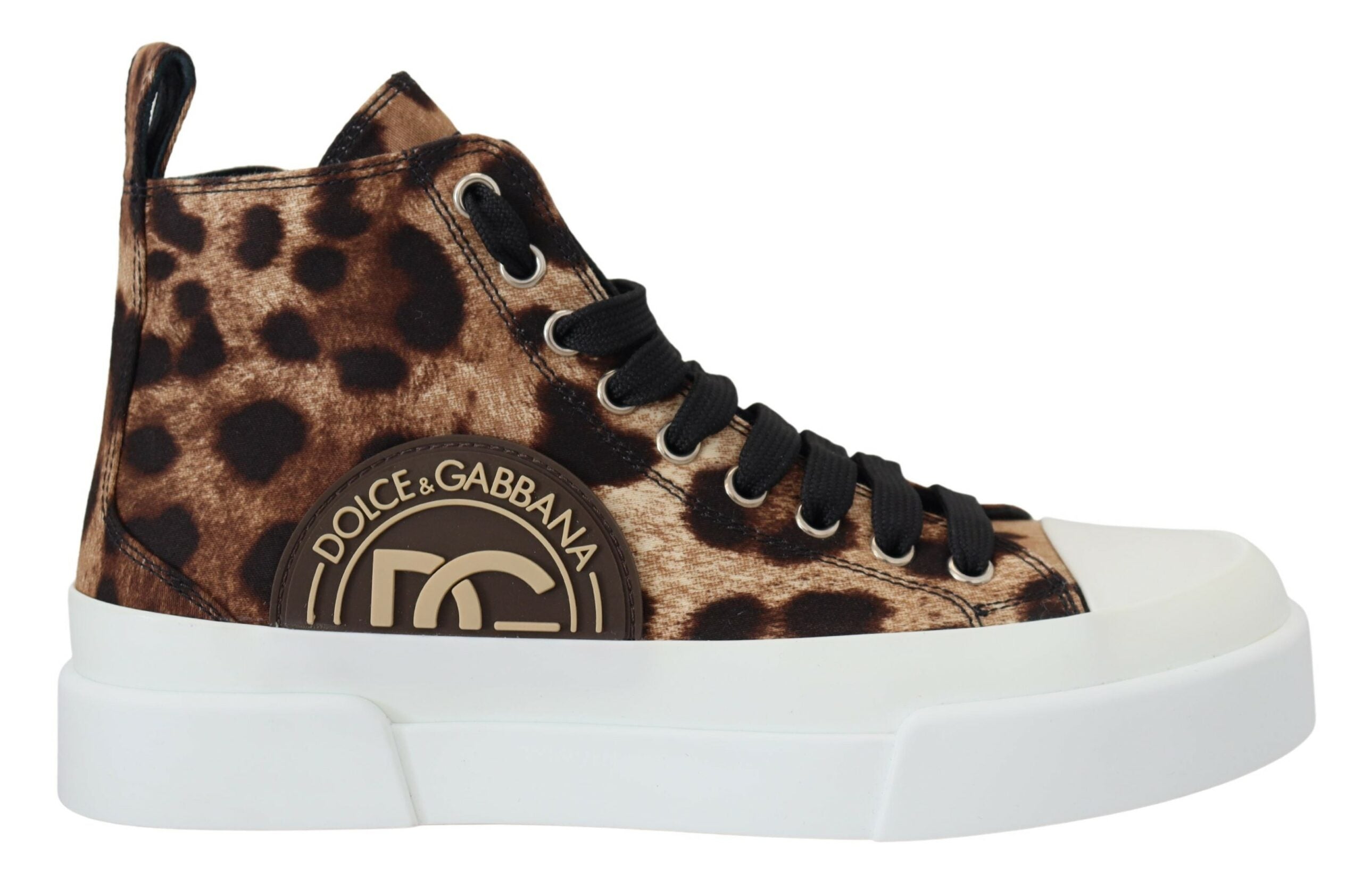 Dolce &amp; Gabbana Exquisite Leopard Print Mid-Top Sneakers