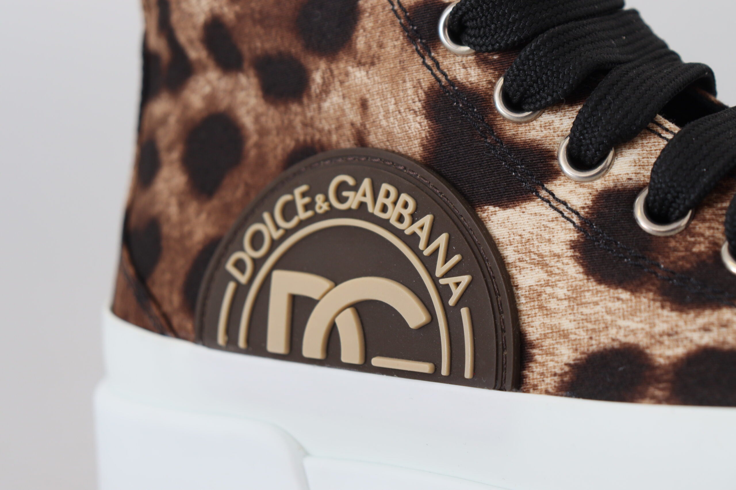 Dolce &amp; Gabbana Exquisite Leopard Print Mid-Top Sneakers