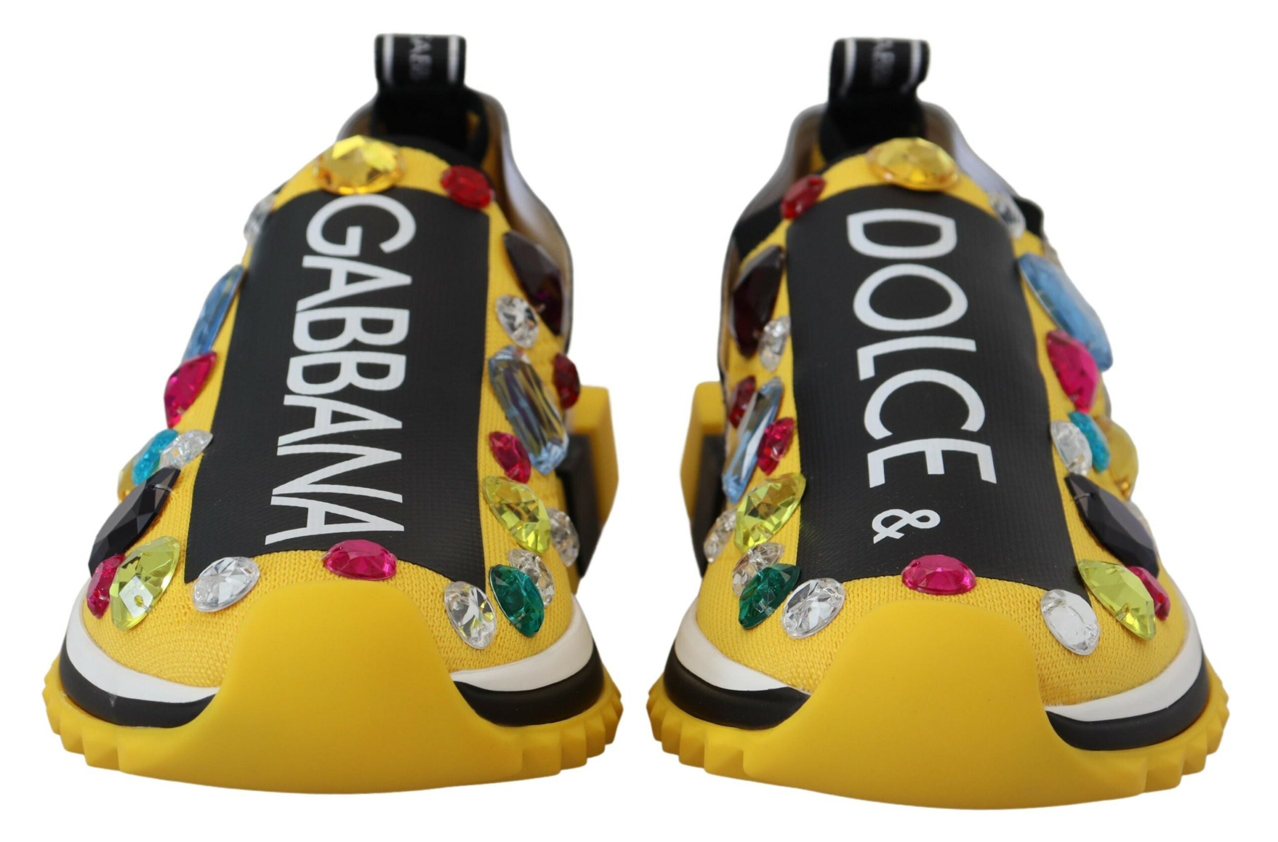 Dolce &amp; Gabbana Exquisite Yellow Techno Fabric Sneakers