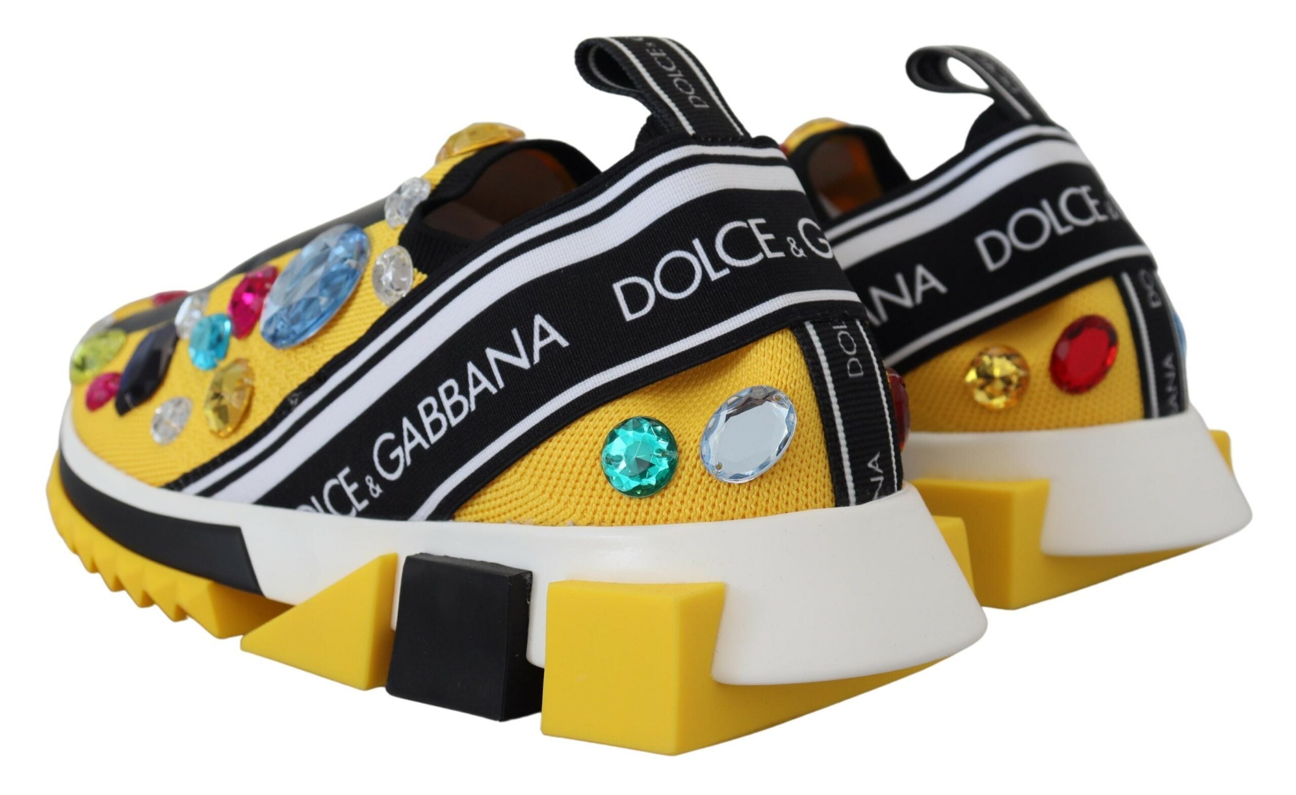 Dolce &amp; Gabbana Exquisite Yellow Techno Fabric Sneakers