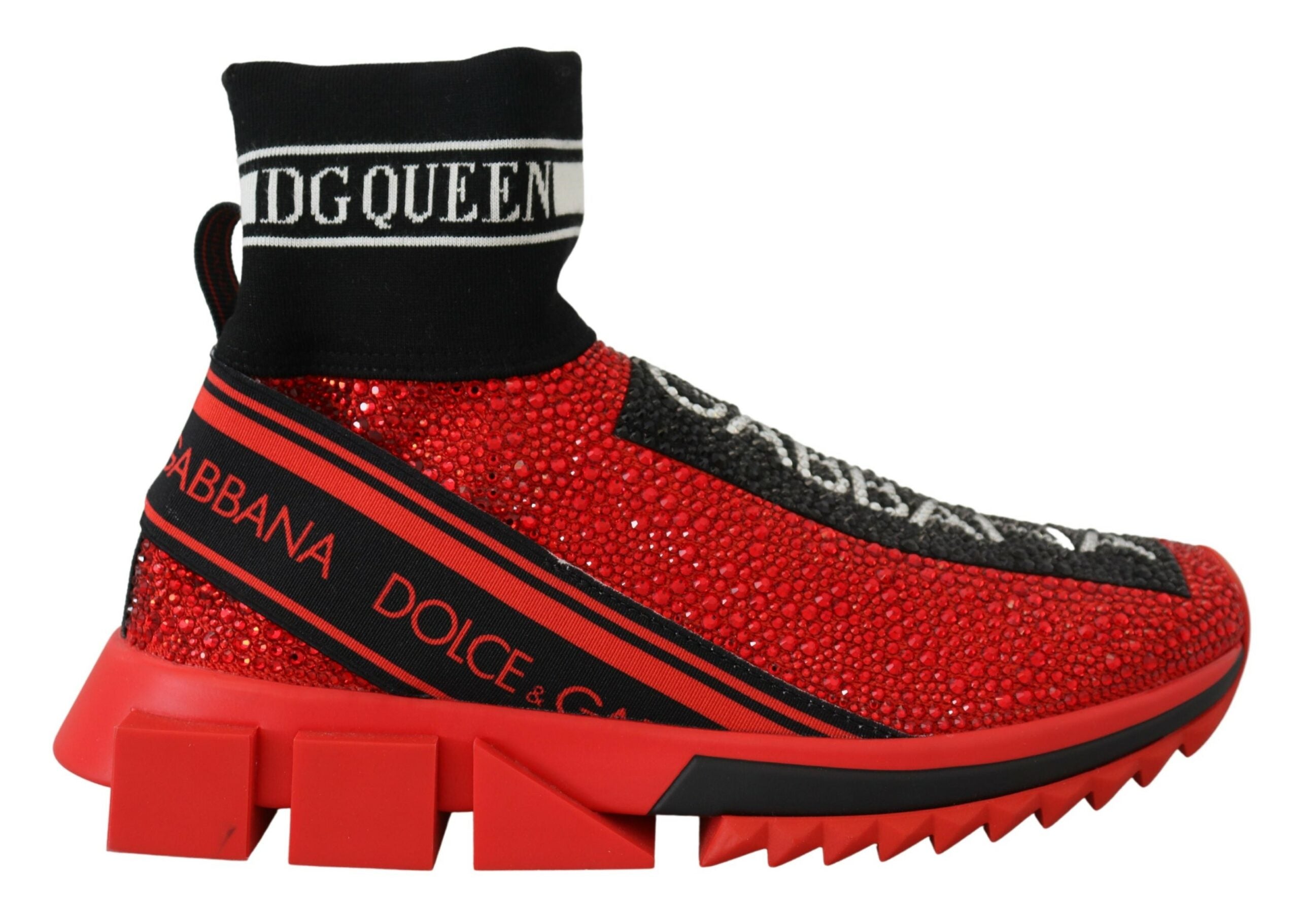 Dolce &amp; Gabbana Exquisite Red Sorrento Slip-On Sneakers