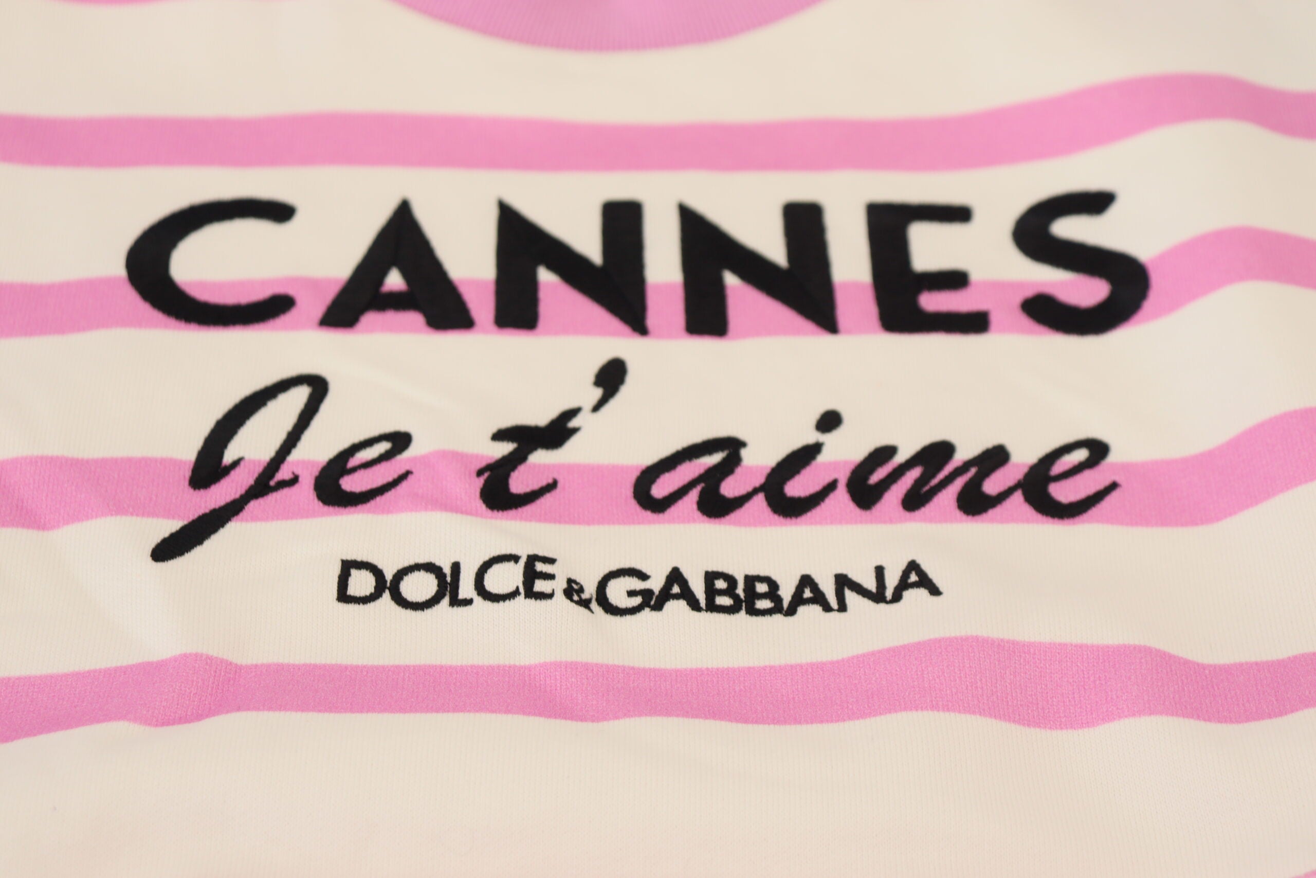 Dolce &amp; Gabbana Exclusive ριγέ βαμβακερό μπλουζάκι με λαιμόκοψη