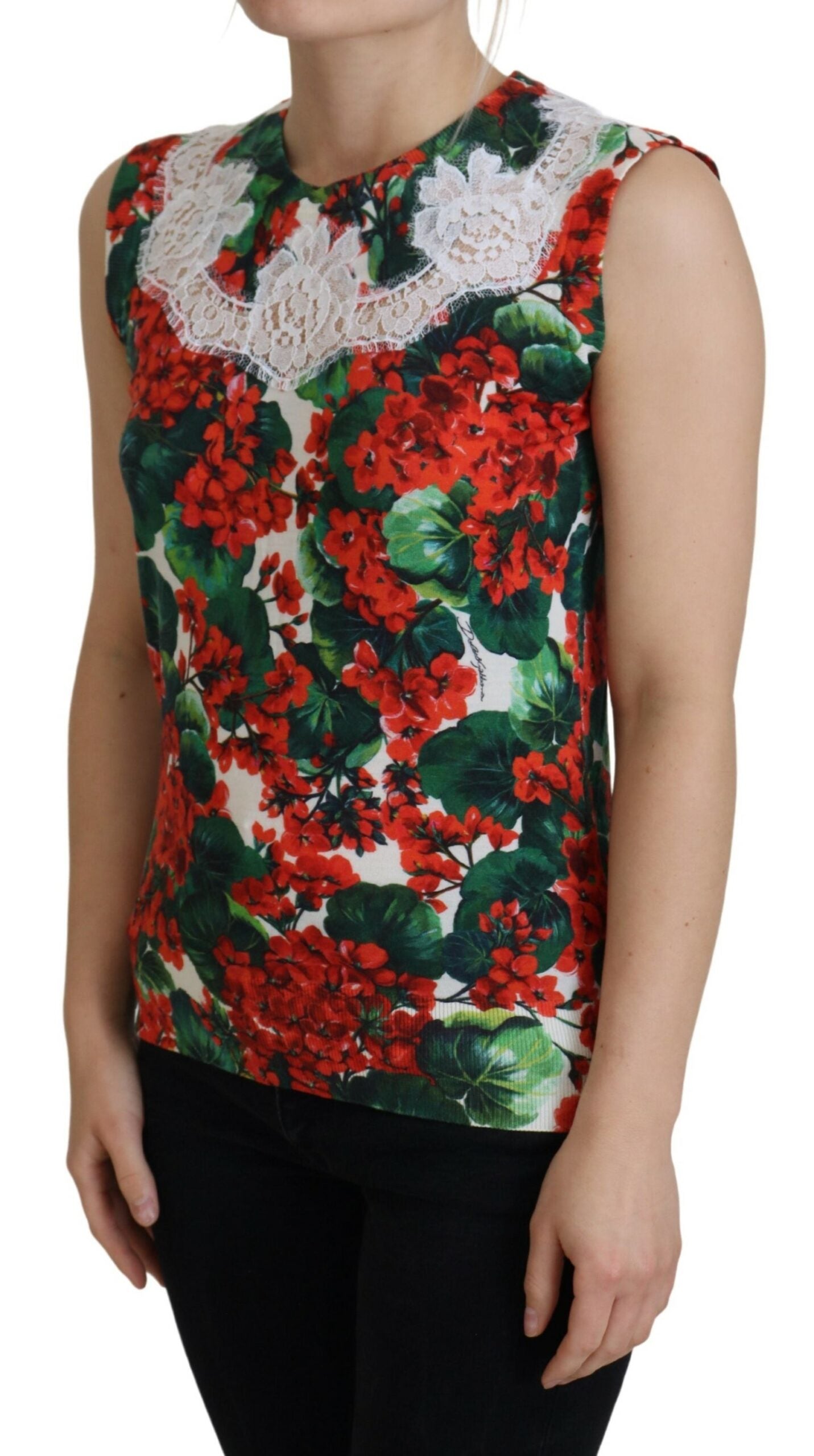 Τοπ γιλέκο Dolce &amp; Gabbana Chic Floral Print Tank Top