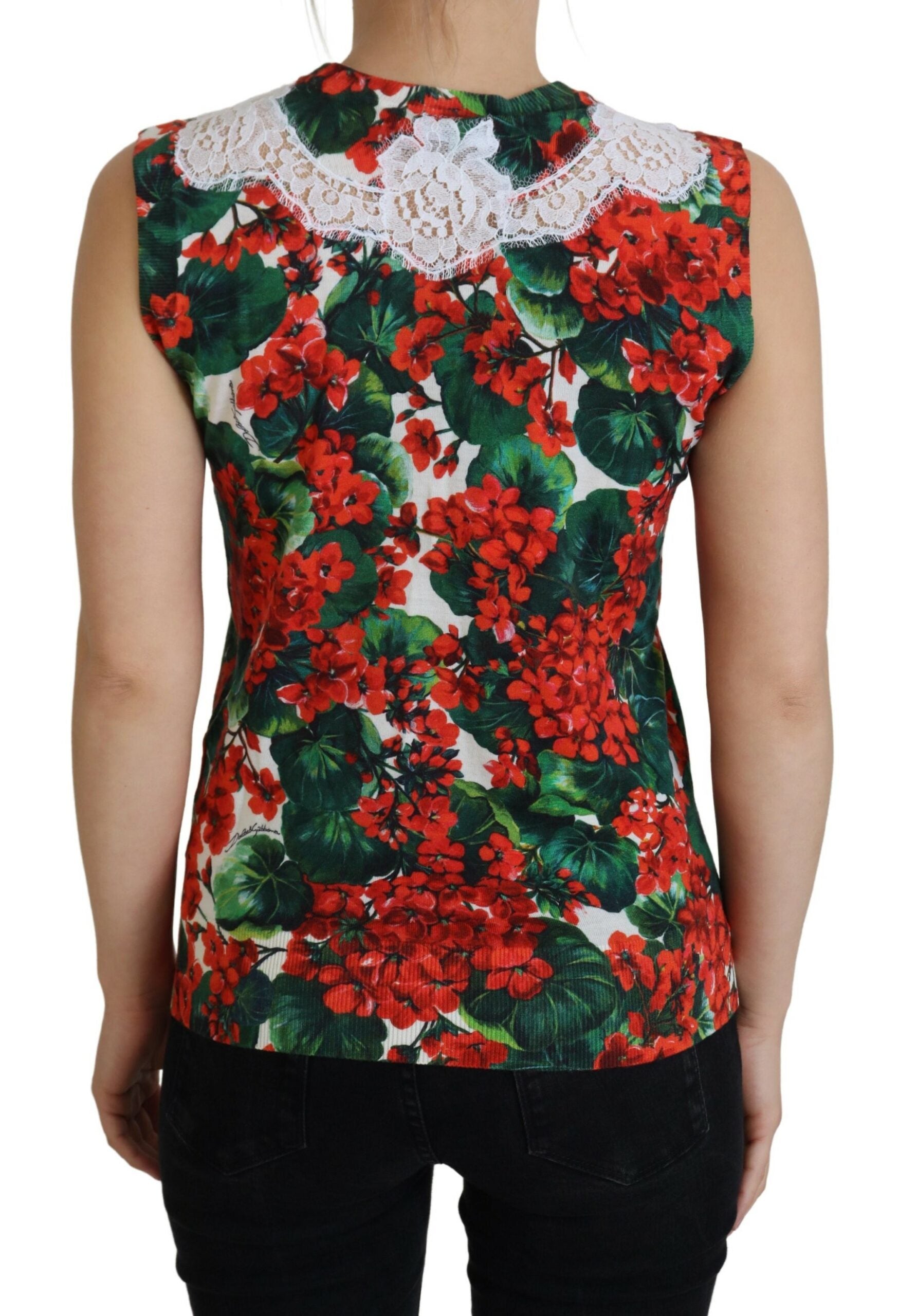 Τοπ γιλέκο Dolce &amp; Gabbana Chic Floral Print Tank Top