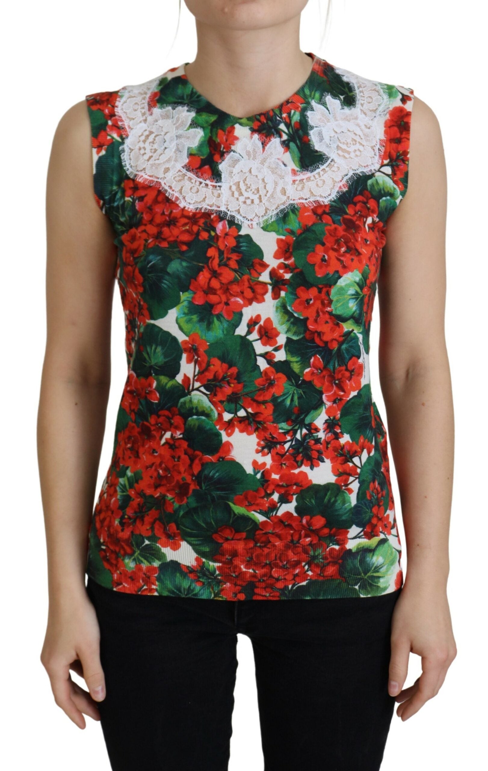 Τοπ γιλέκο Dolce &amp; Gabbana Chic Floral Print Tank Top