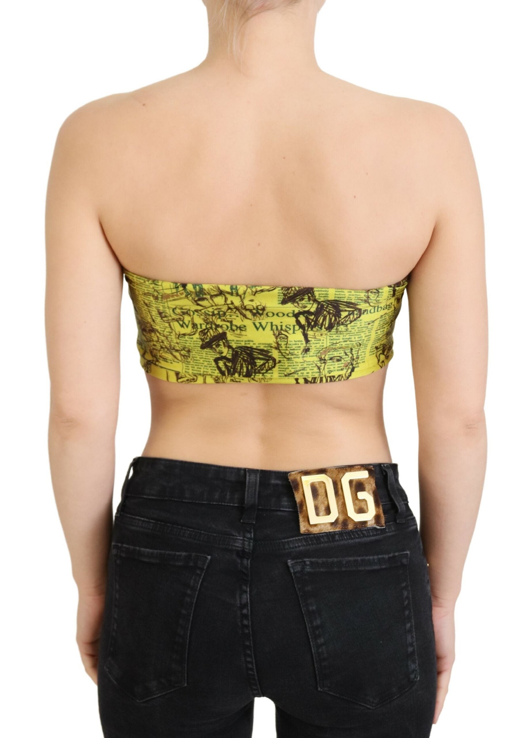 John Galliano Chic Cropped Stretch Top σουτιέν σε πολύχρωμη εκτύπωση