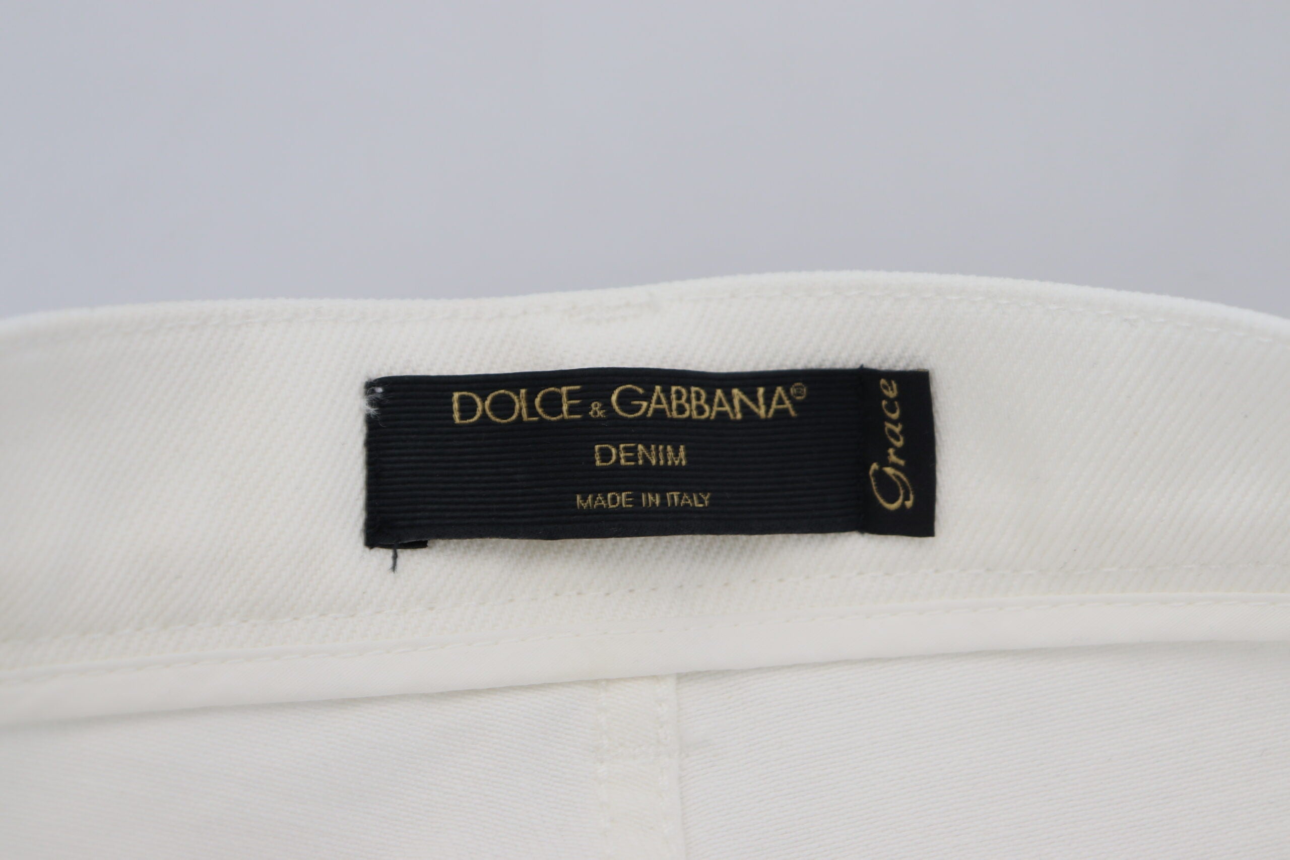 Svelte ψηλόμεσο τζιν Dolce &amp; Gabbana σε Off White