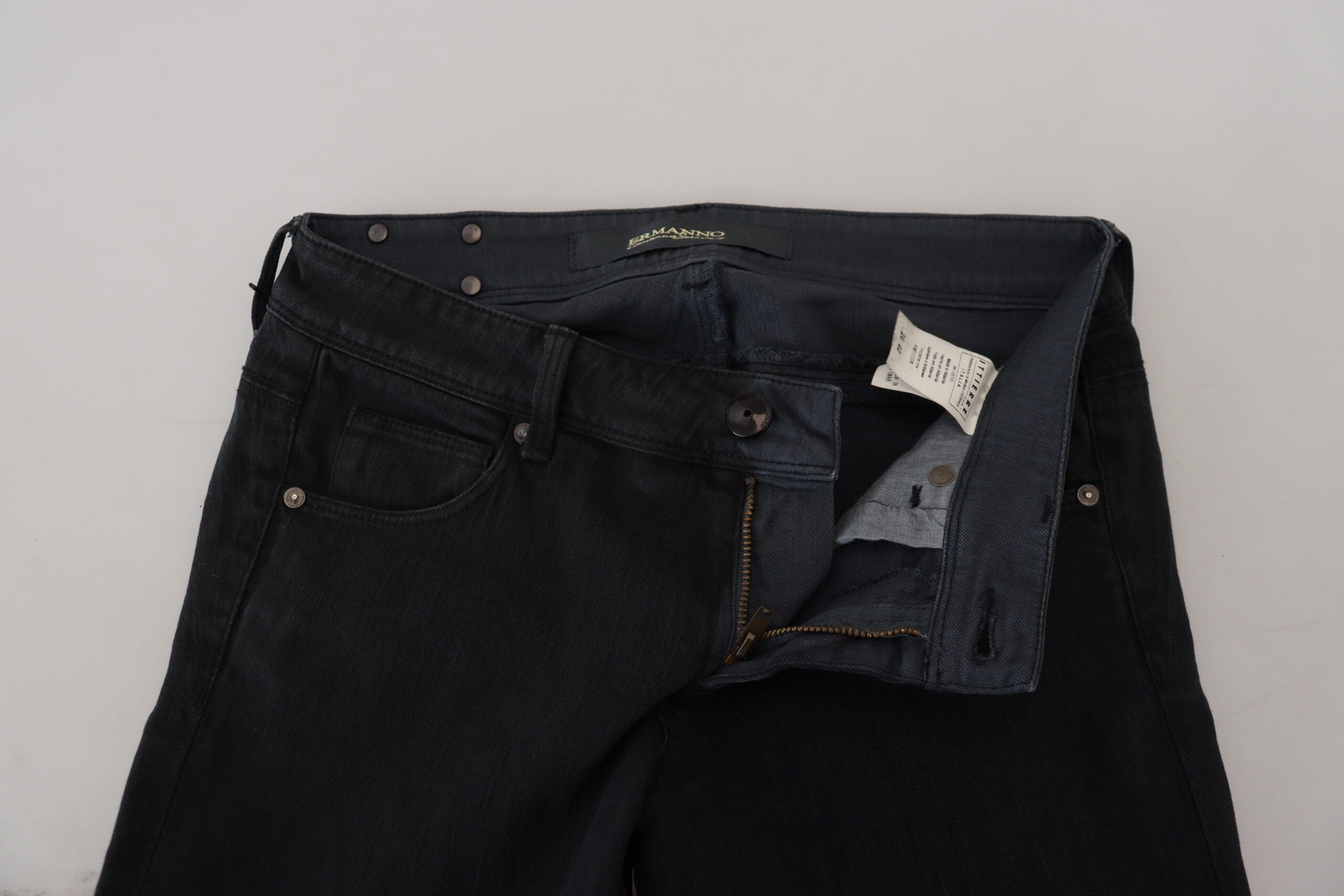 Ermanno Scervino Chic Μαύρο Skinny Jeans με χαμηλόμεσο