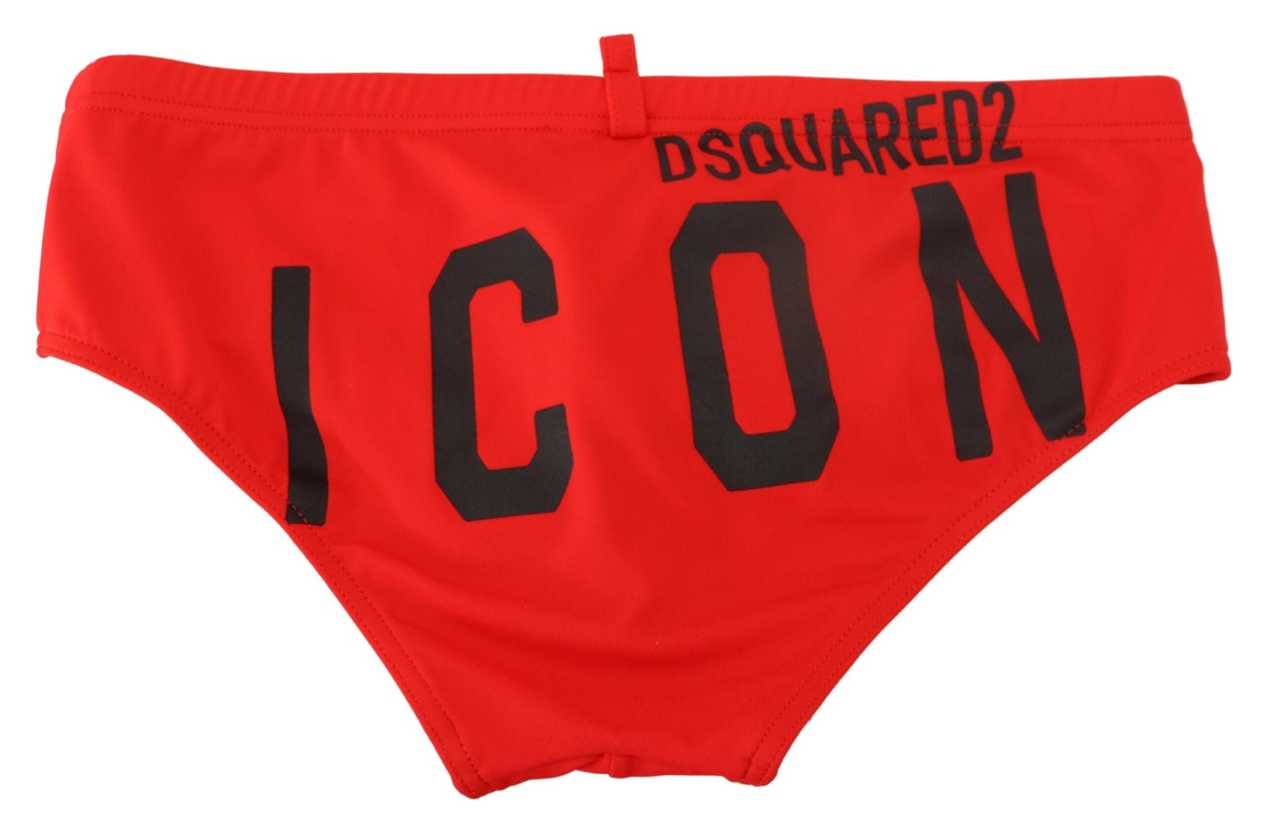 Σλιπ μαγιό με εκτύπωση Dsquared² Red ICON