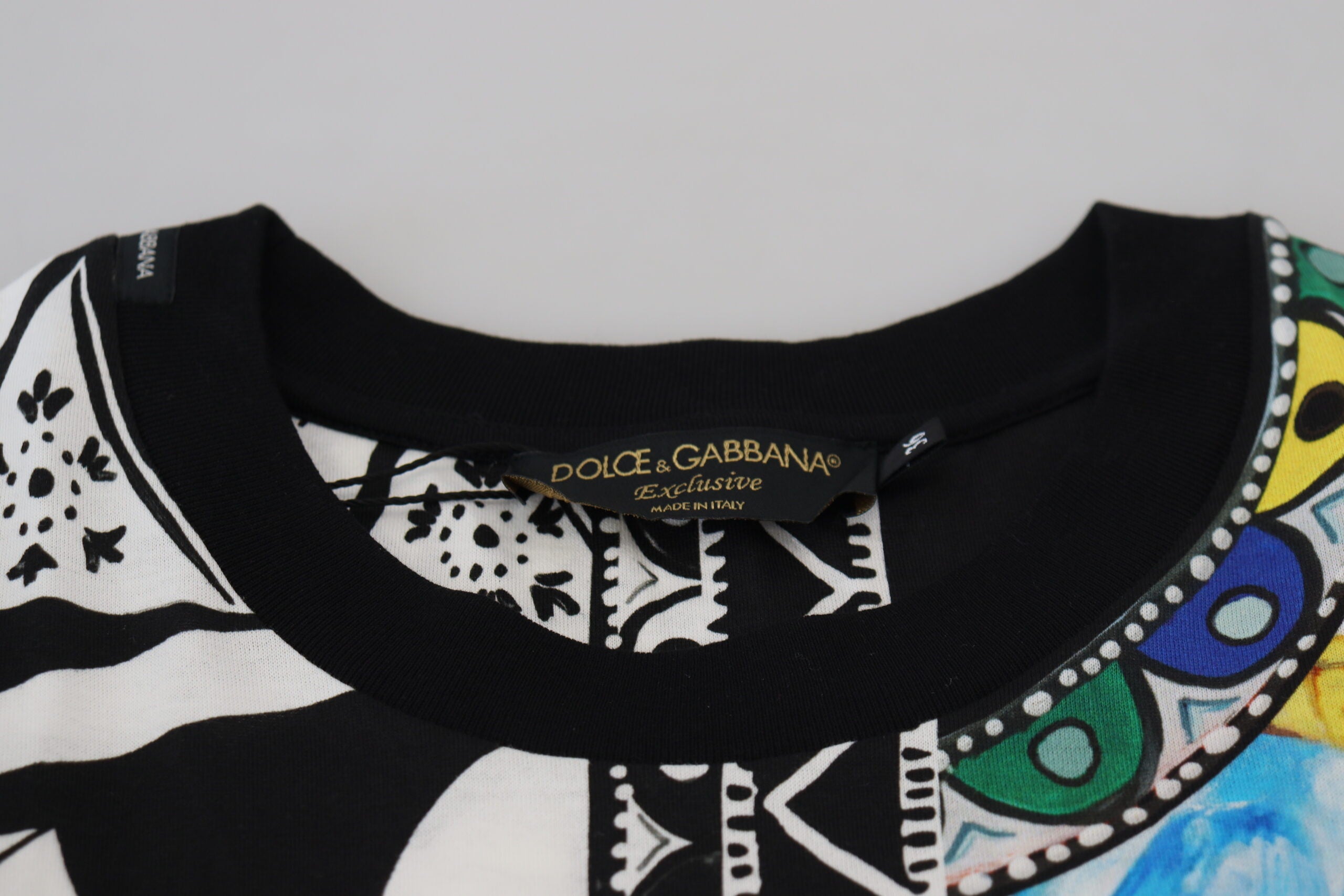 Κομψό πολύχρωμο βαμβακερό μπλουζάκι Dolce &amp; Gabbana