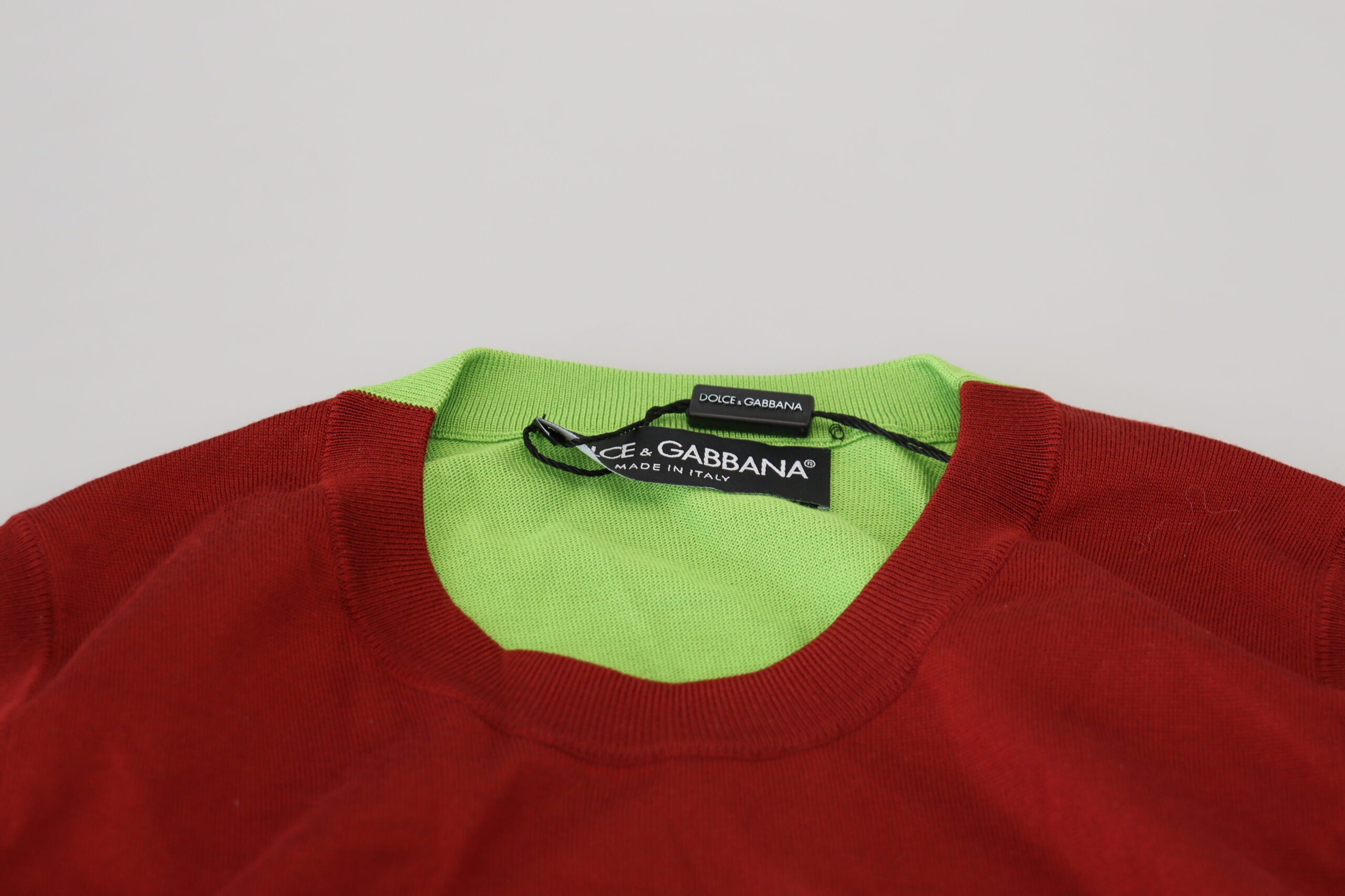 Dolce &amp; Gabbana Elegant Silk Casual Top Red Green