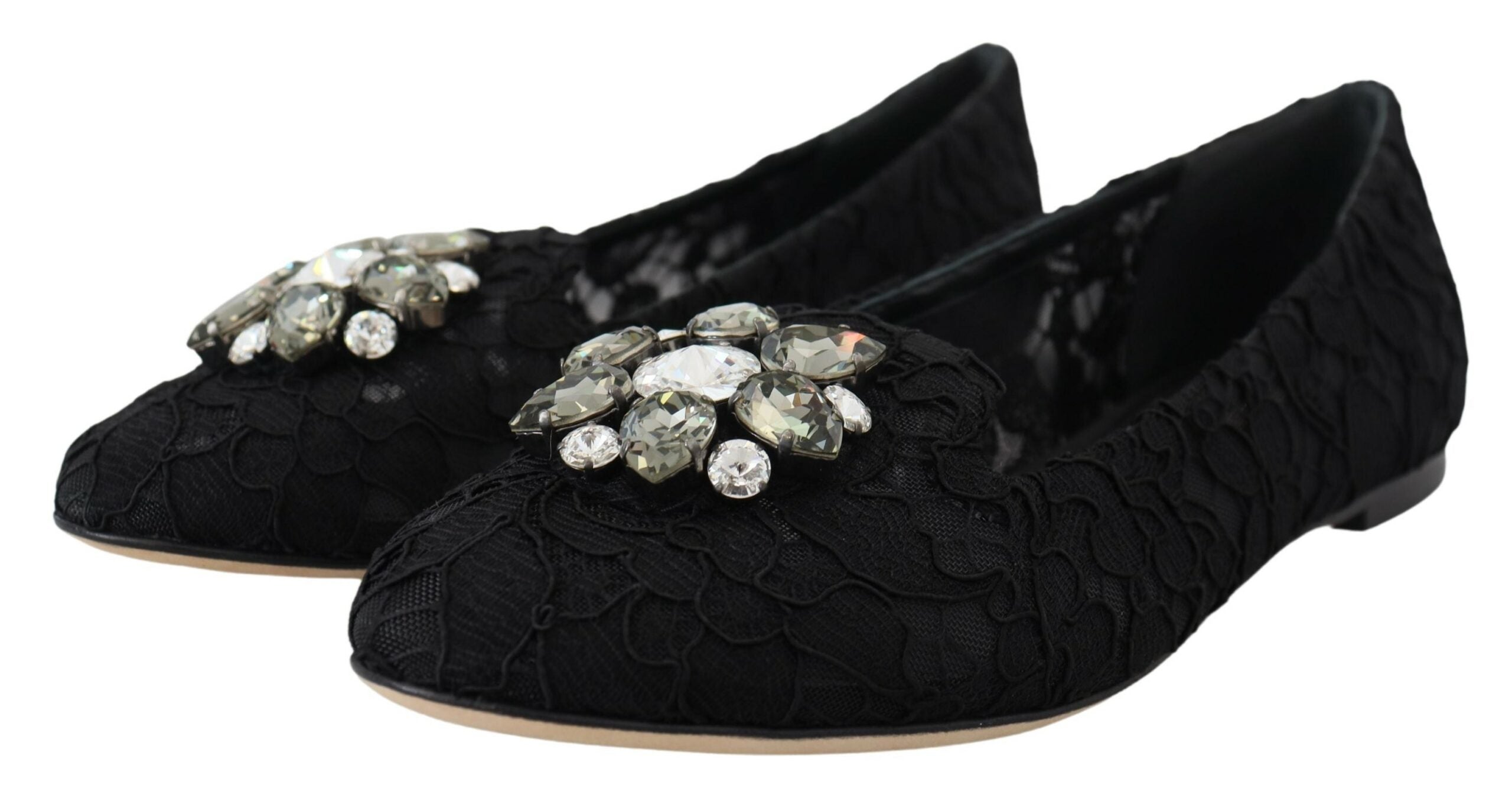 Κομψά παπούτσια Dolce &amp; Gabbana με δαντέλα Flat Vally