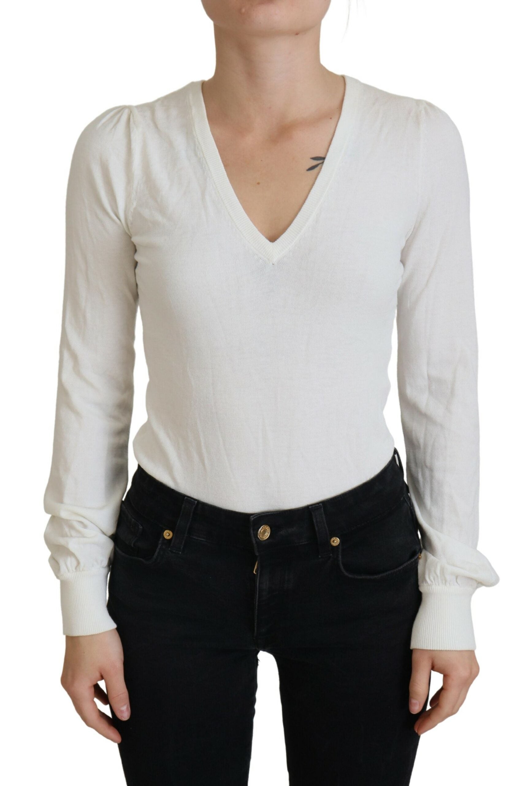 Patrizia Pepe Chic Ivory Casual Μπλούζα