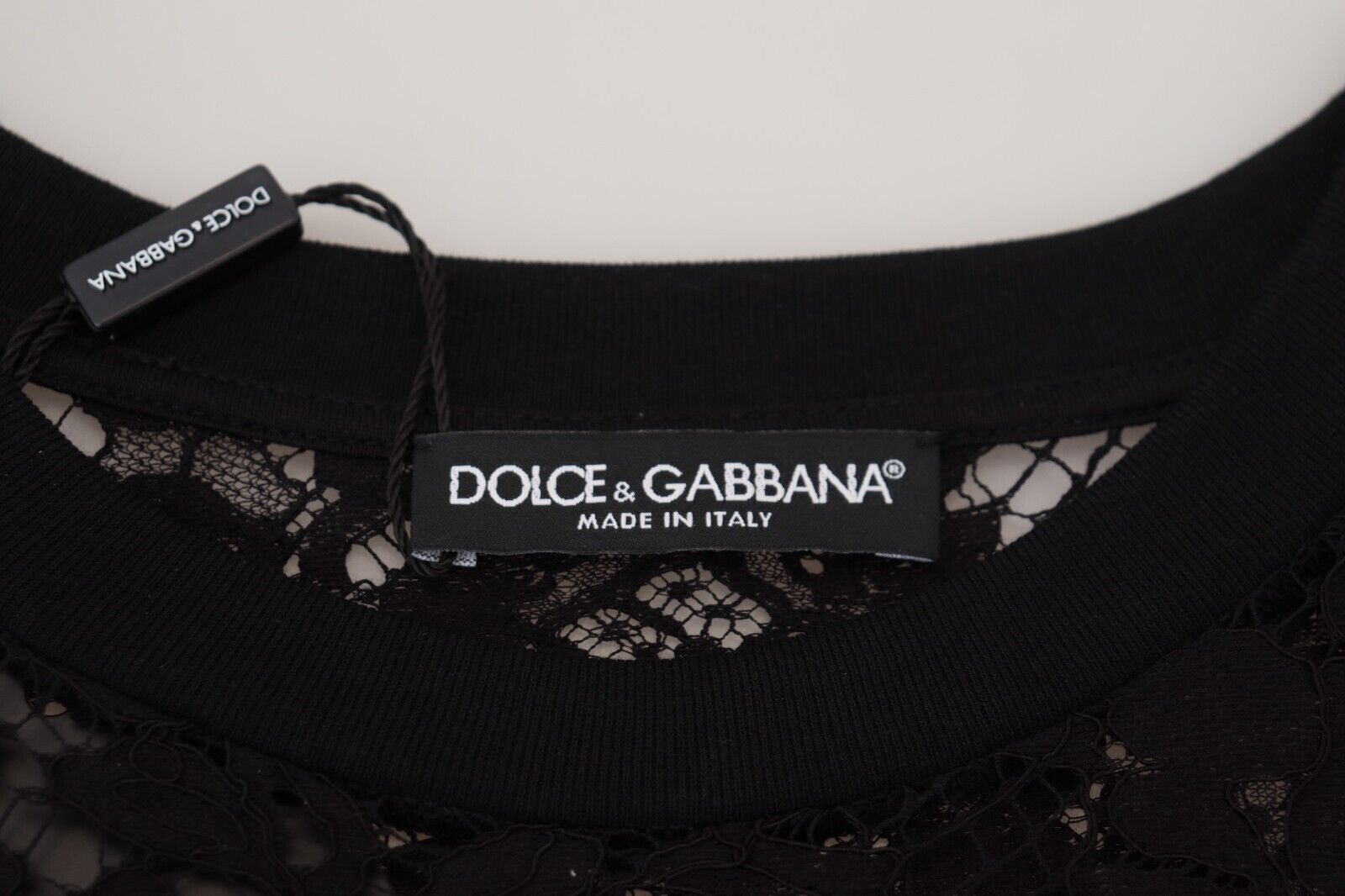 Κομψό μαύρο φλοράλ Lace Shift φόρεμα Dolce &amp; Gabbana