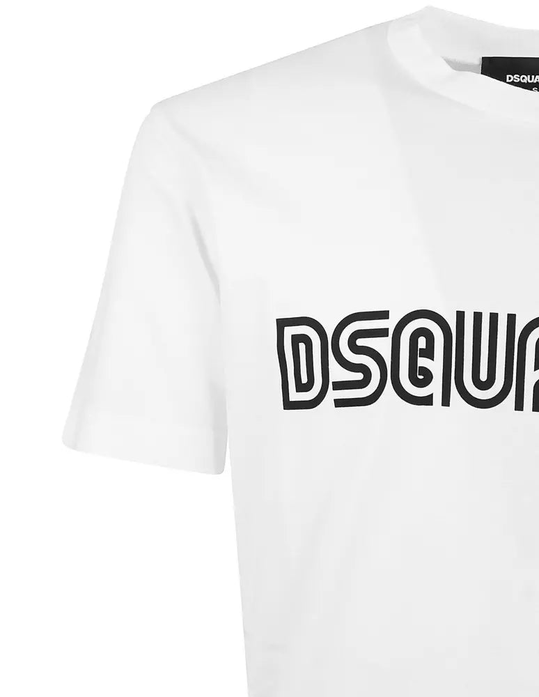 Κλασικό λευκό βαμβακερό μπλουζάκι Dsquared²