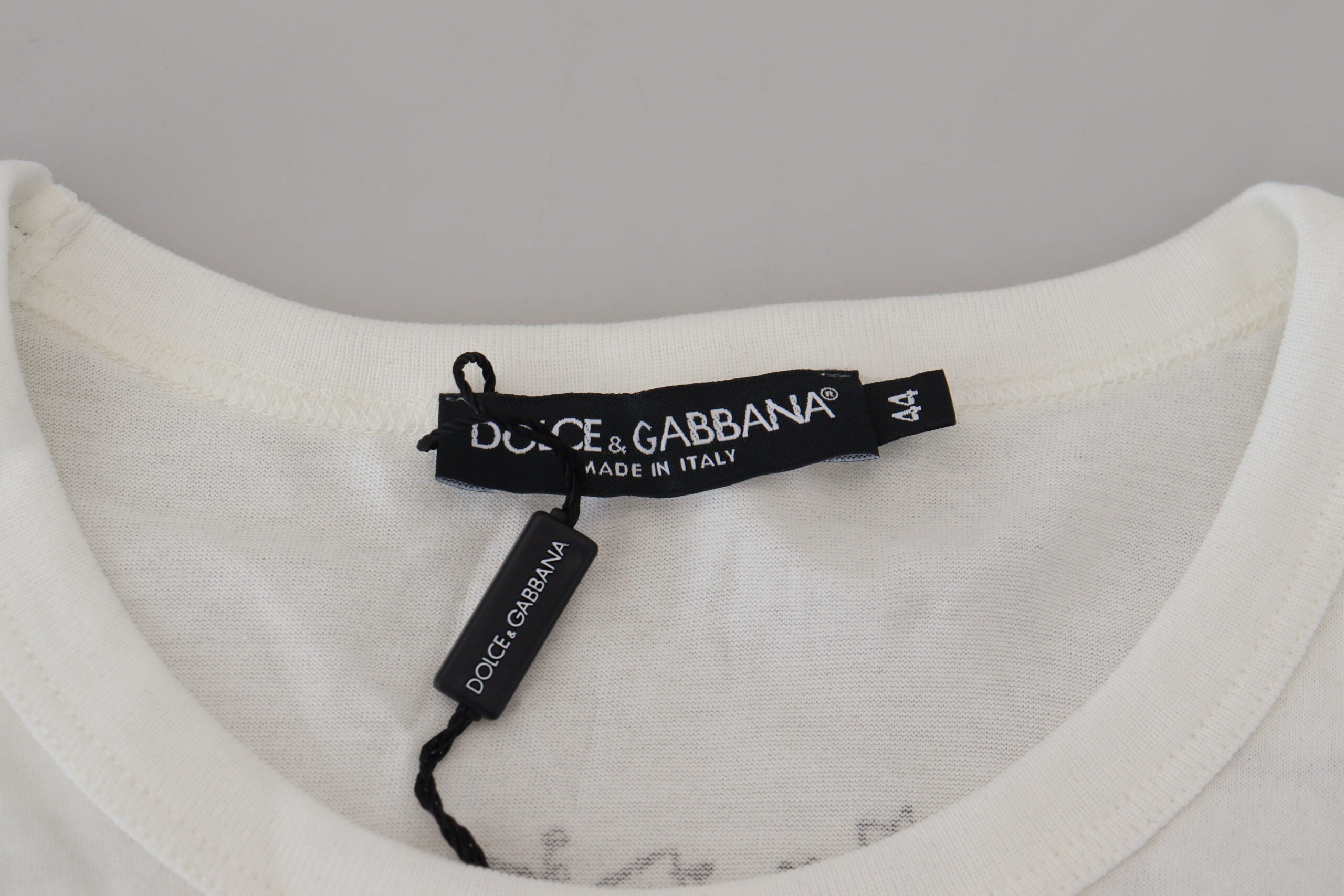 Κομψό λουλουδένιο μπλουζάκι με κορώνα Dolce &amp; Gabbana