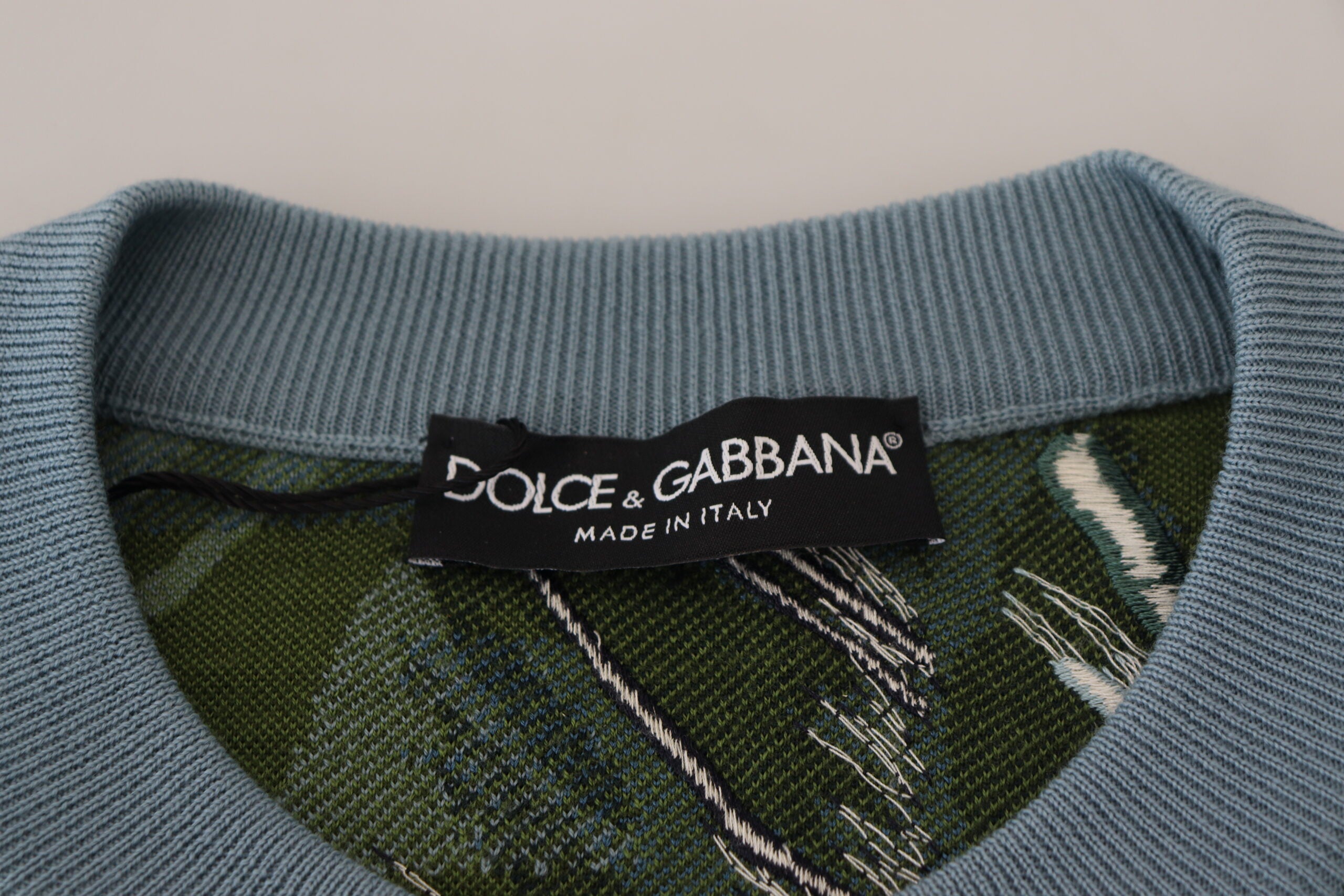 Πουλόβερ Dolce &amp; Gabbana Ζούγκλα Κεντητό μάλλινο μεταξωτό