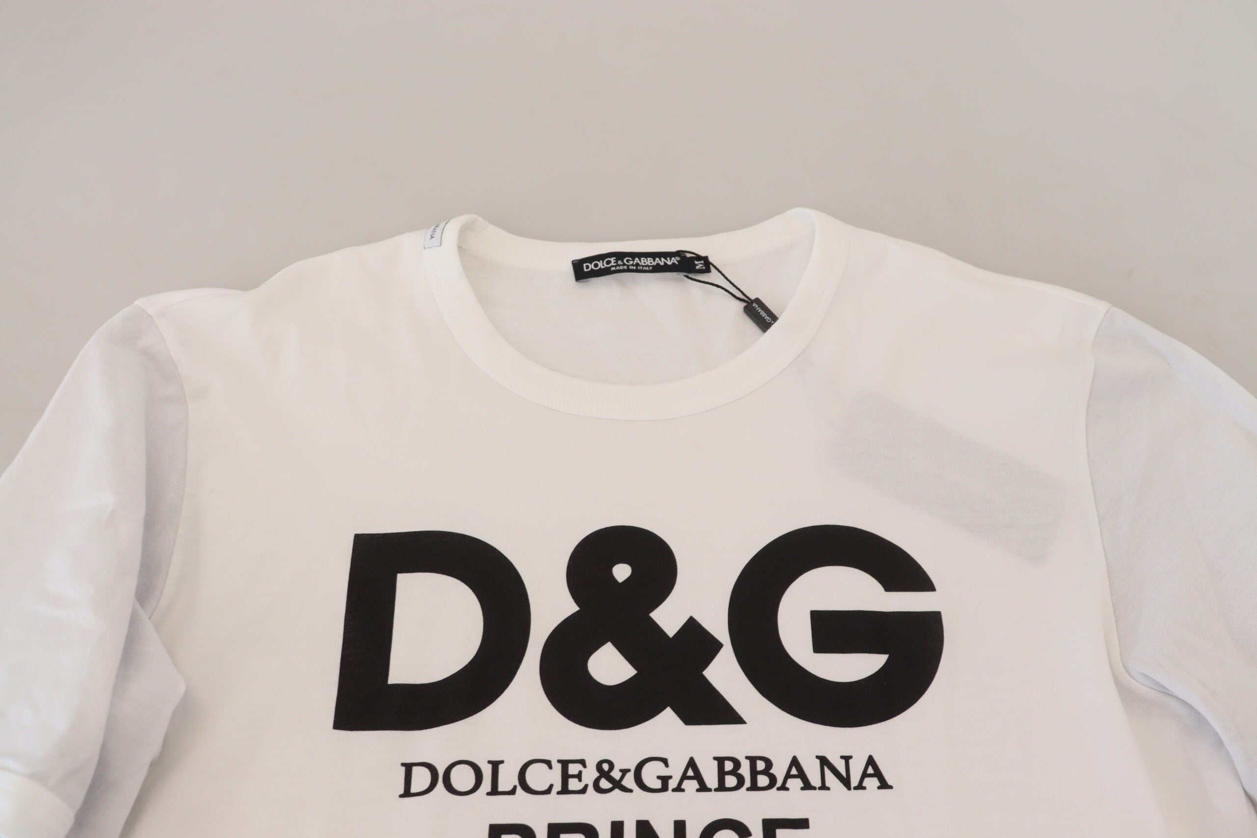 Κομψό πουλόβερ από λευκό βαμβάκι Dolce &amp; Gabbana