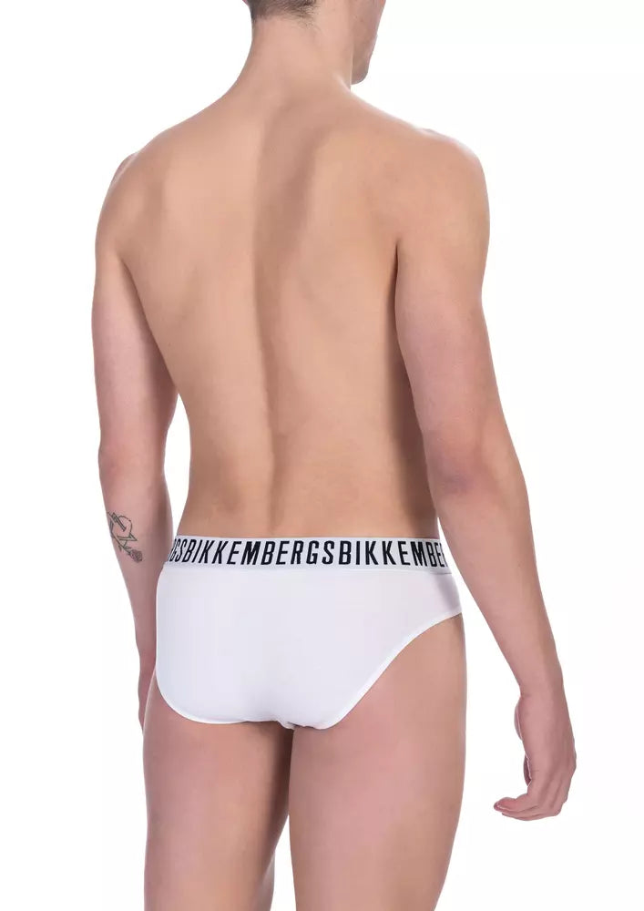 Σλιπ Bikkembergs Chic White Cotton Blend Bi-Pack