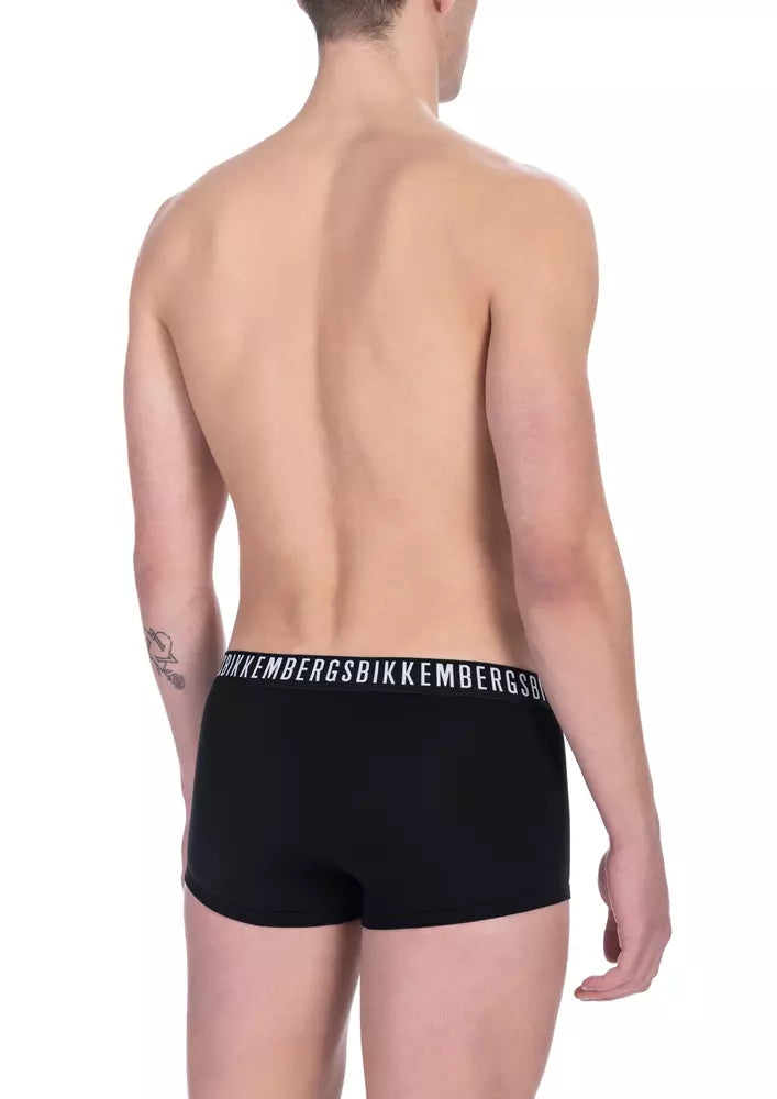 Bikkembergs Black Cotton Men Underwear Trunk Pack