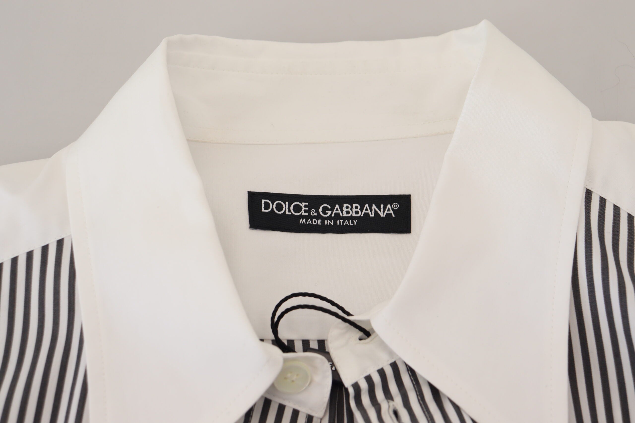 Dolce &amp; Gabbana Classic ασπρόμαυρο πουκάμισο με κουμπιά με ρίγες