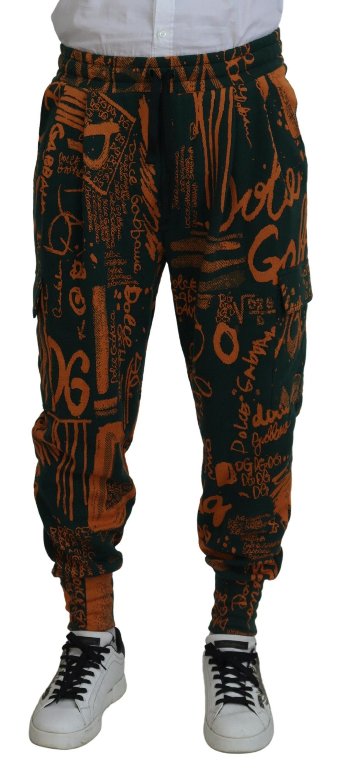 Παντελόνι Dolce &amp; Gabbana Multicolor Silk Blend Jogger Cargo