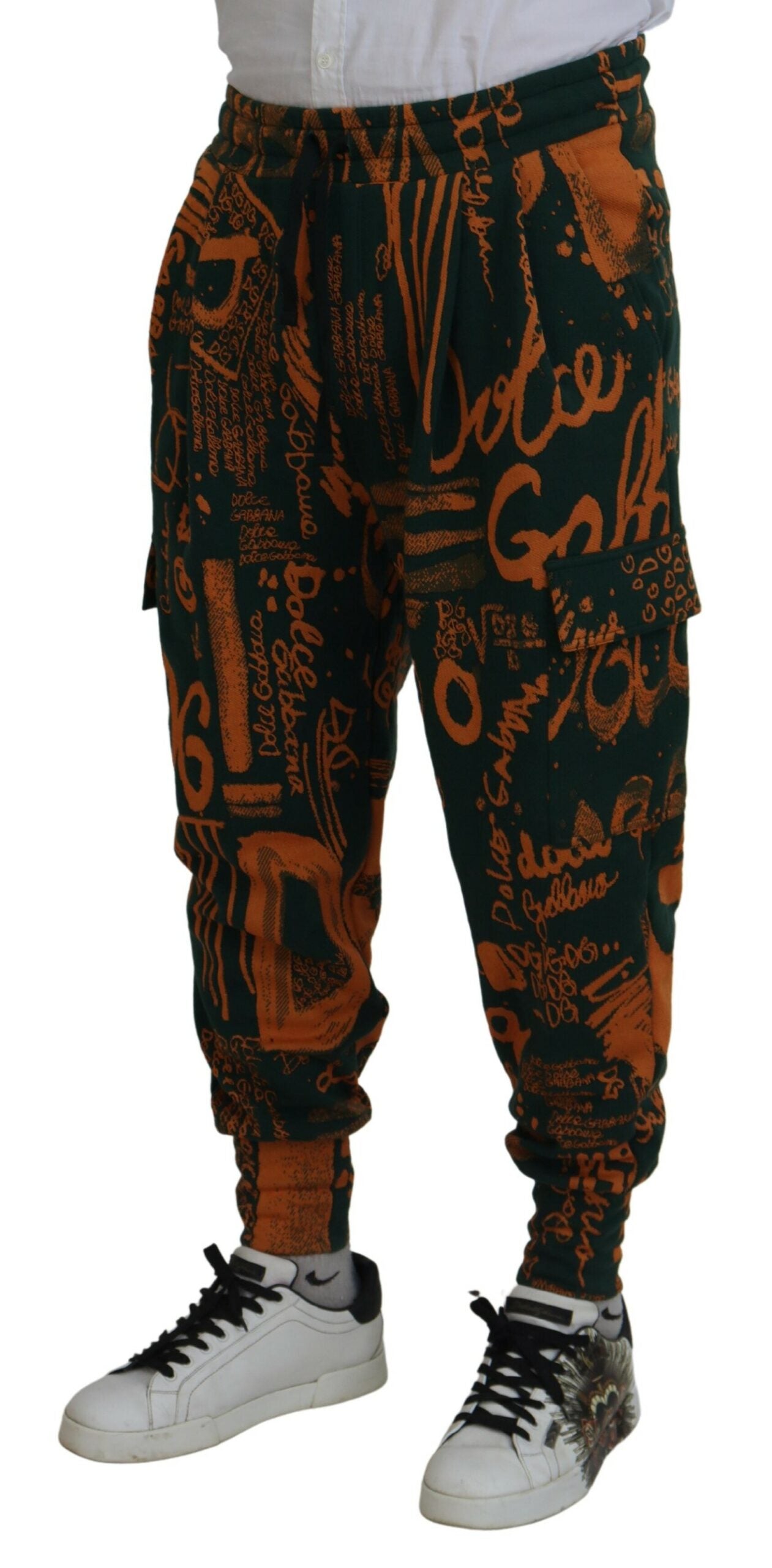 Παντελόνι Dolce &amp; Gabbana Multicolor Silk Blend Jogger Cargo