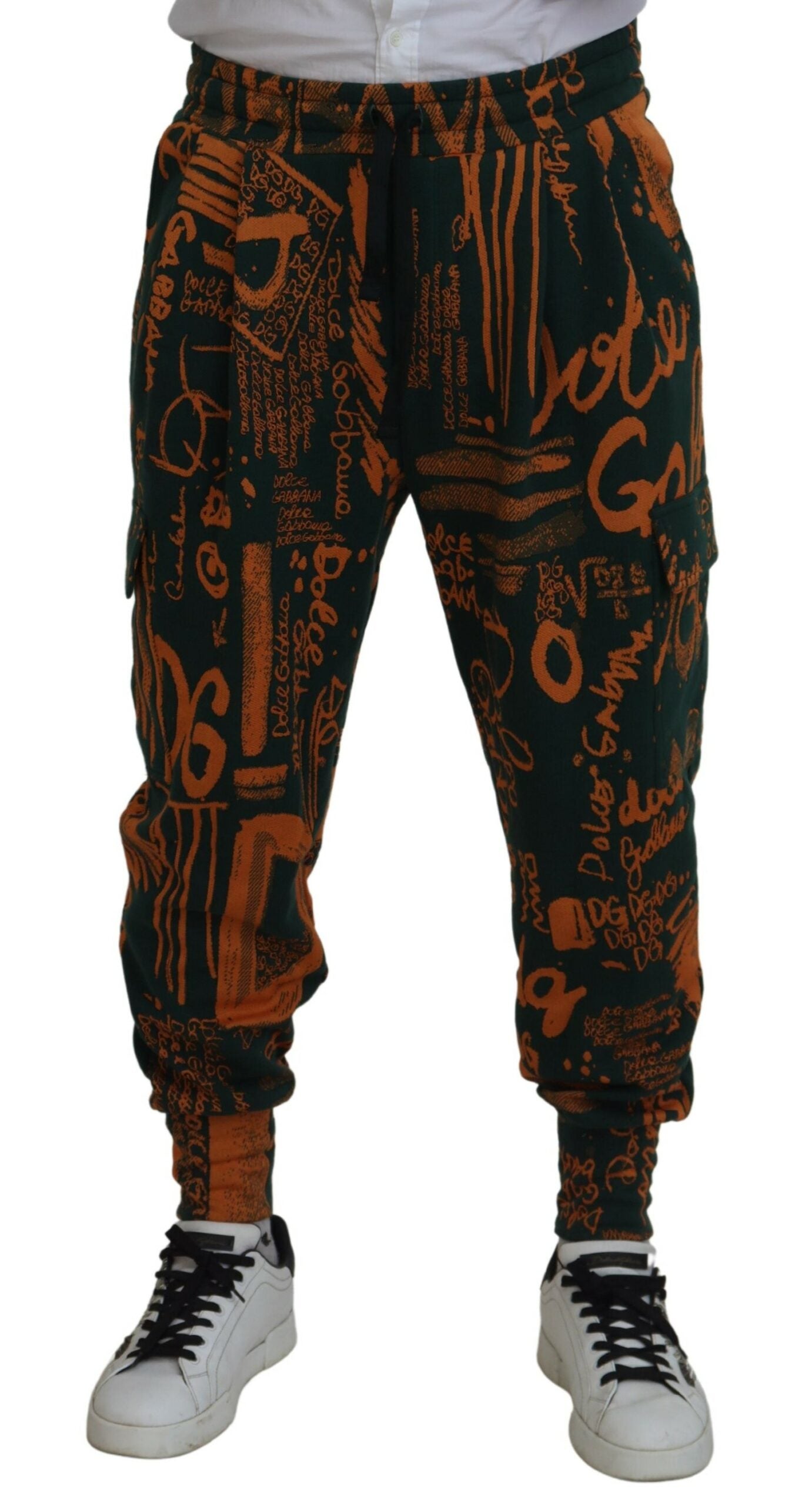 Παντελόνι Dolce &amp; Gabbana Multicolor Silk Blend Jogger Cargo