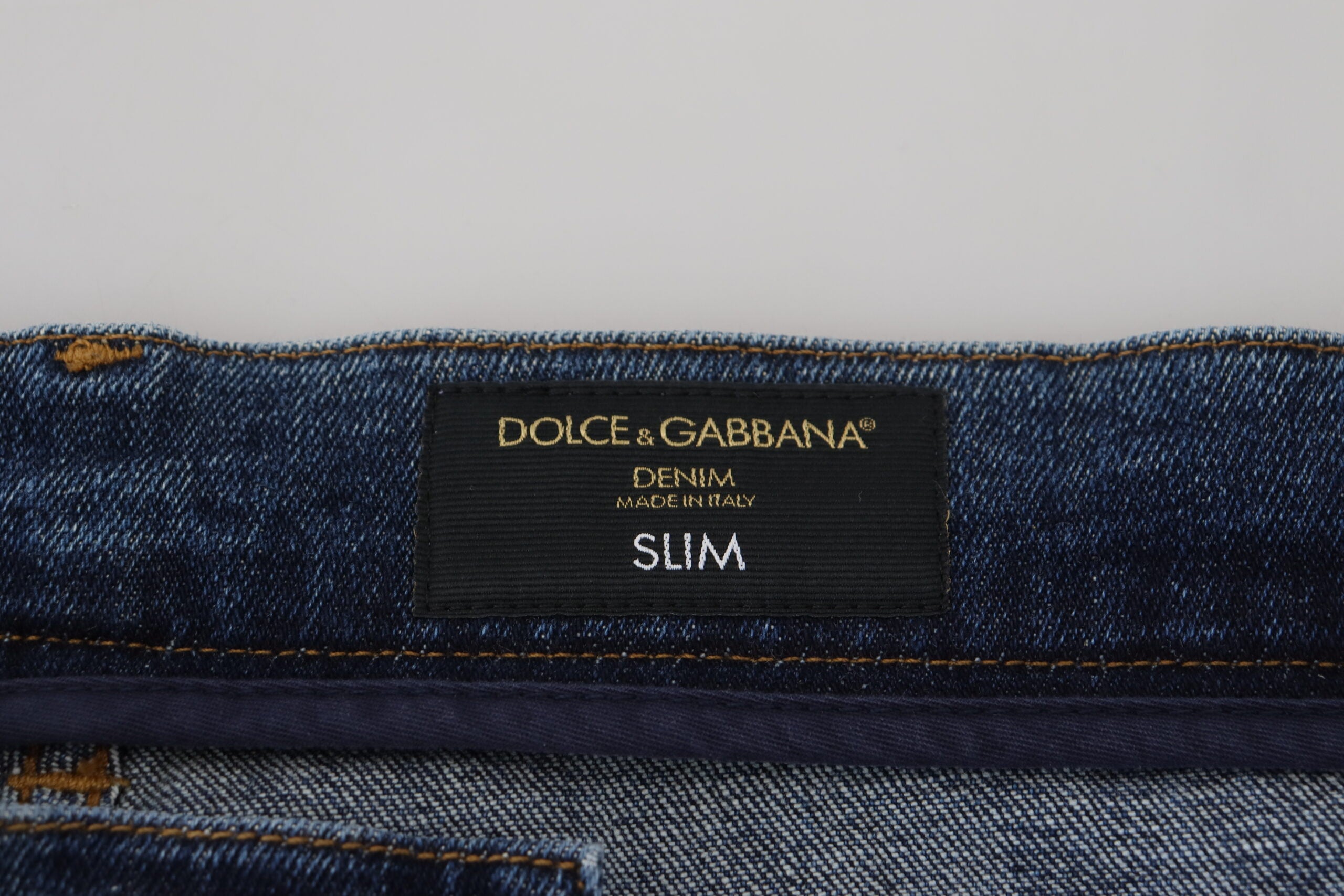 Κομψό Skinny Blue Jeans Dolce &amp; Gabbana