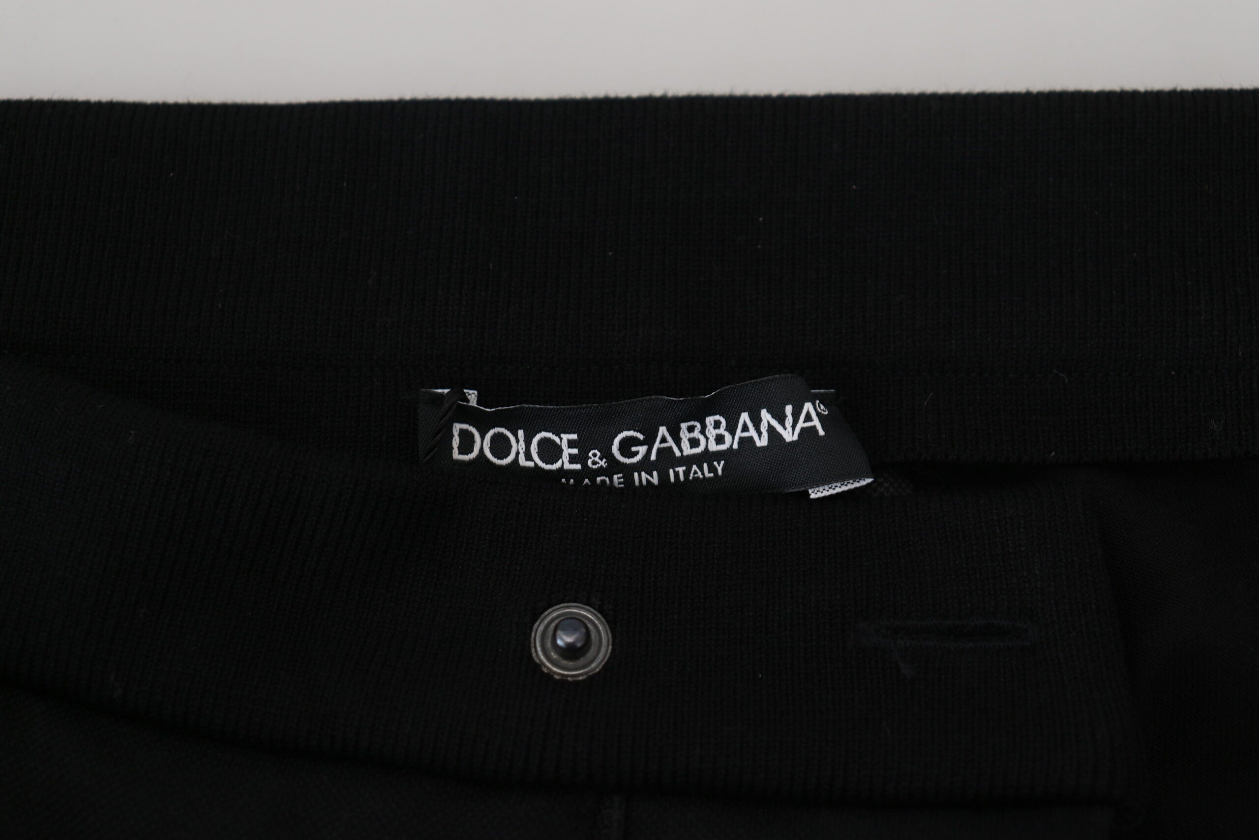 Κομψό μαύρο παντελόνι Jogger Dolce &amp; Gabbana σε Luxe Wool Blend