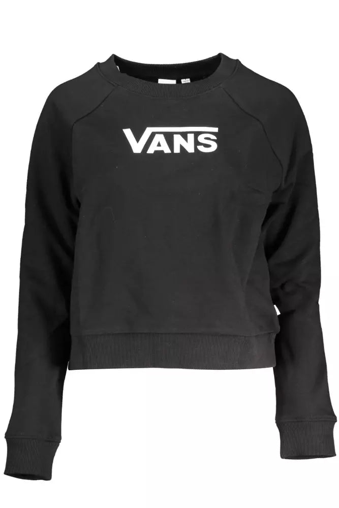 Vans Sleek μαύρο βαμβακερό φούτερ με τύπωμα λογότυπου