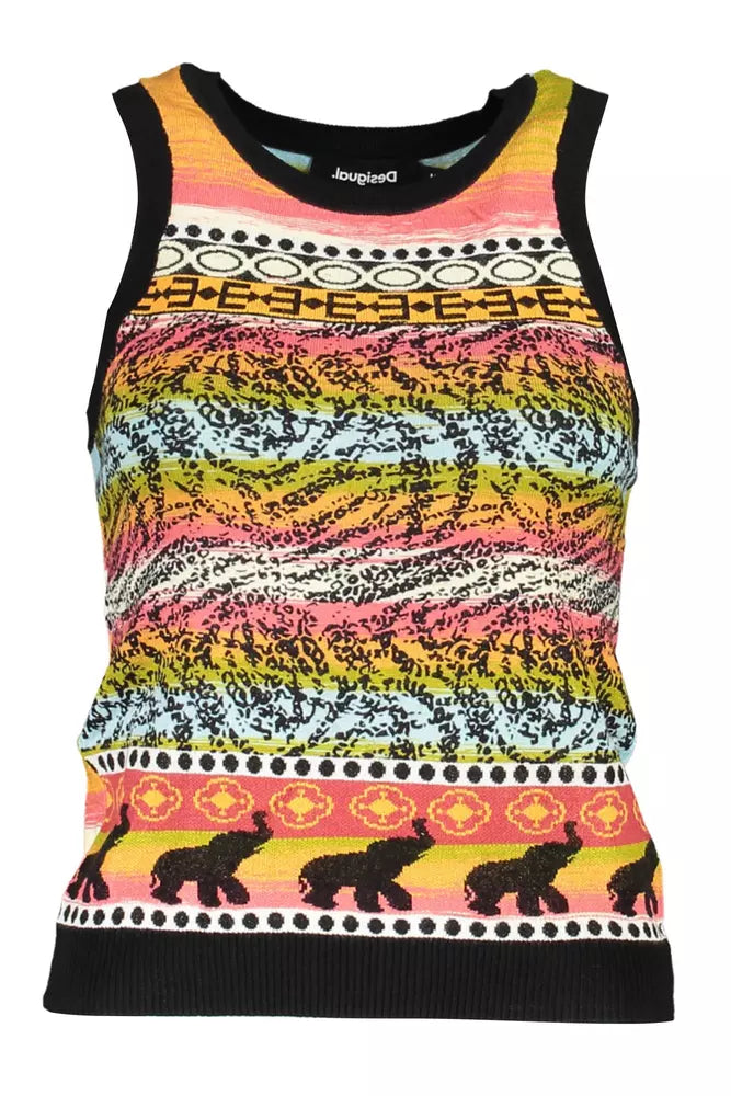 Desigual Chic Wide-Shoulder Tank με λεπτομέρειες σε αντίθεση